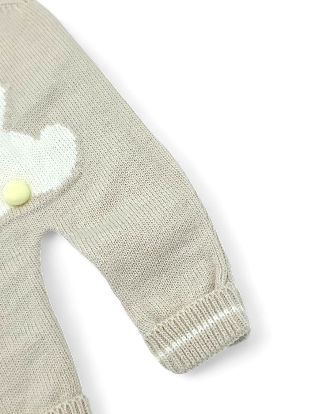  Kışlık Tavşan Detaylı Triko Salopet ve İç Badili Takım, 3-6-9-12 Ay Triko Bahçıvan Tulum R2206