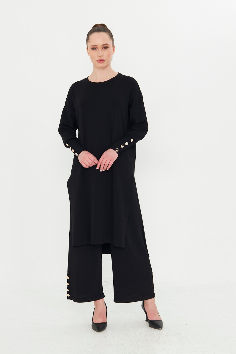 Triko Tokyo Rayon Tunik - Siyah