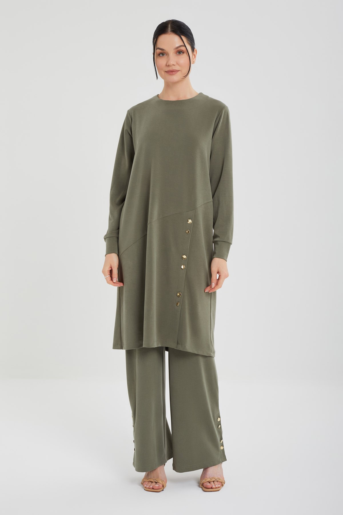 Oysho Pelit Pantolon Takım  - Haki