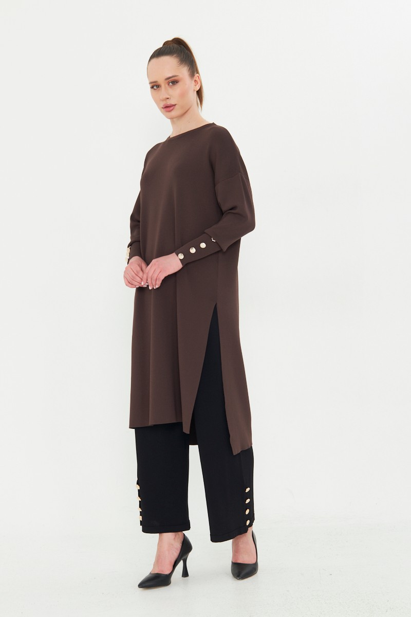 Triko Tokyo Rayon Tunik - Kahve