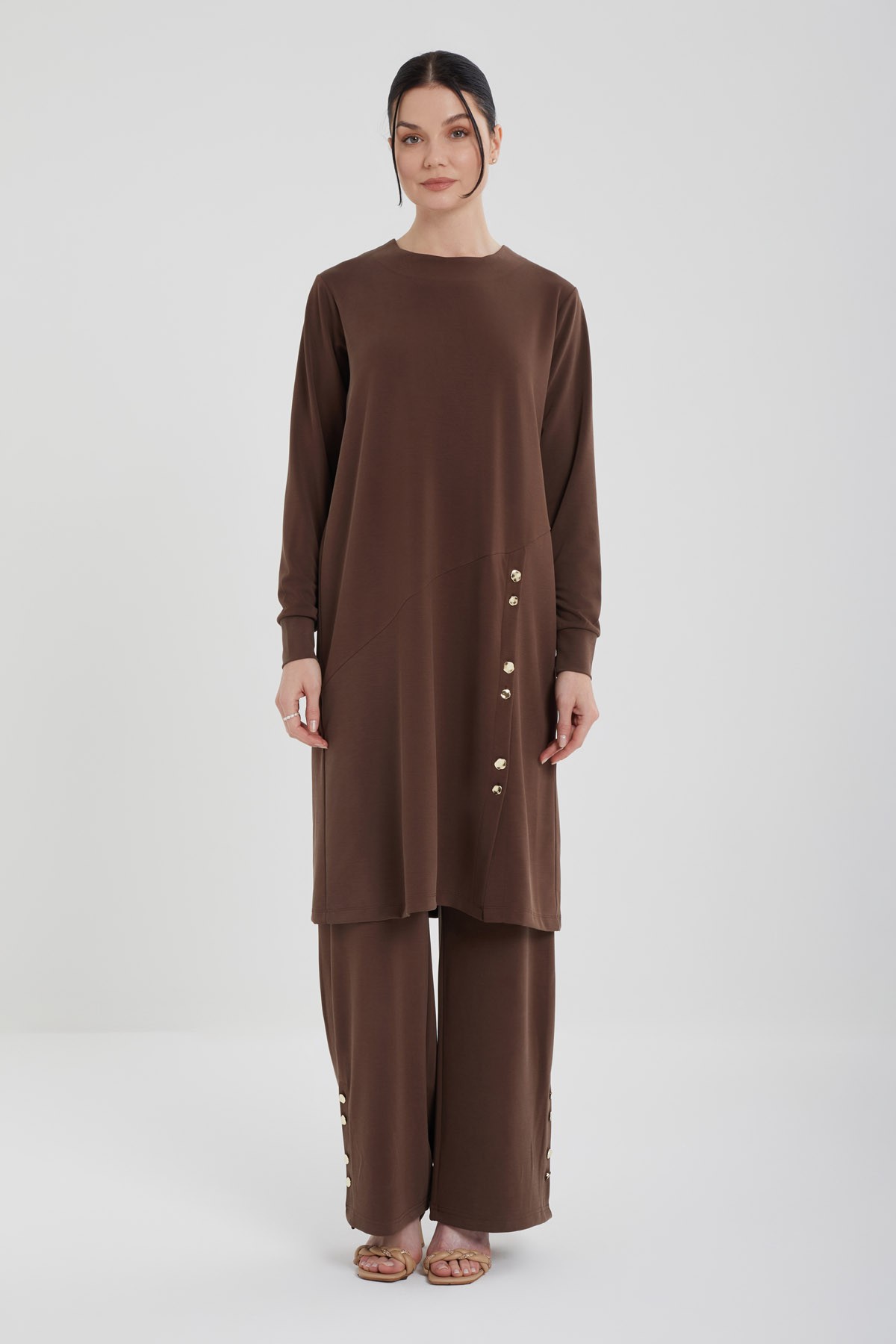 Oysho Pelit Pantolon Takım  - Kahve