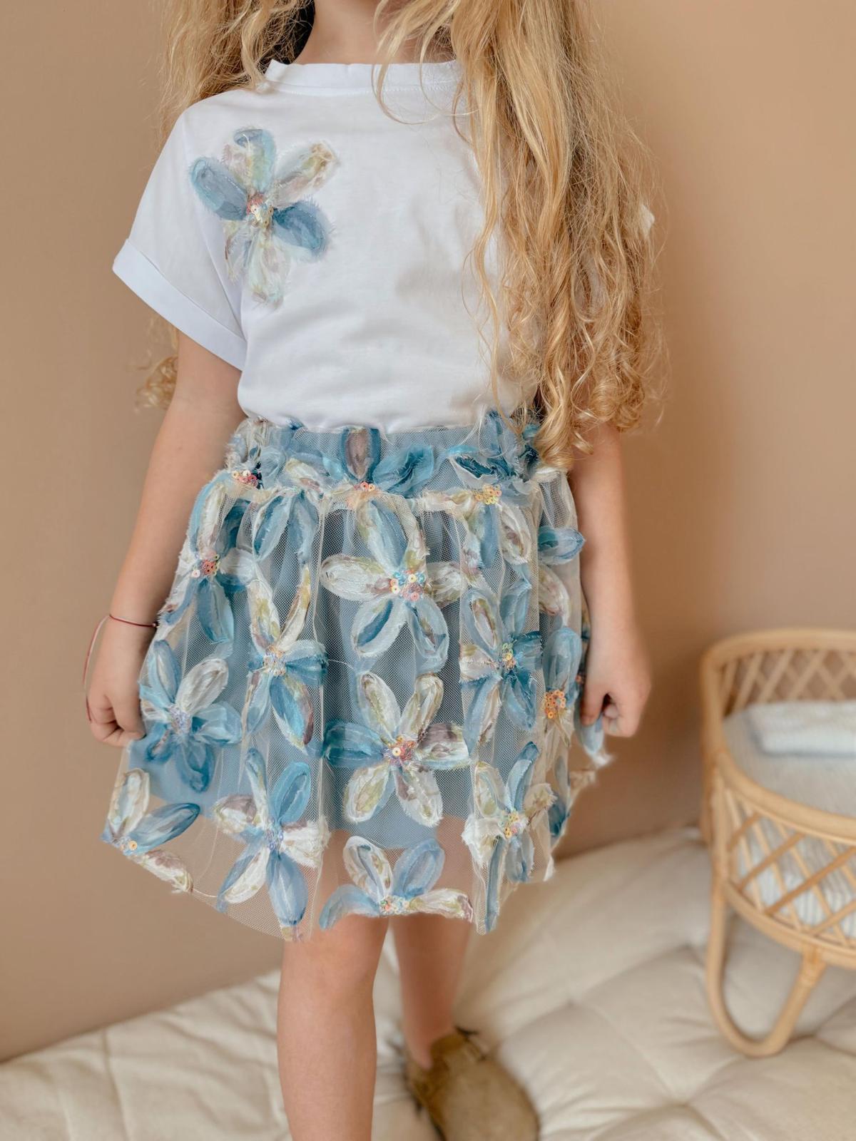 Kız Çocuk Zambak Etekli Kombin