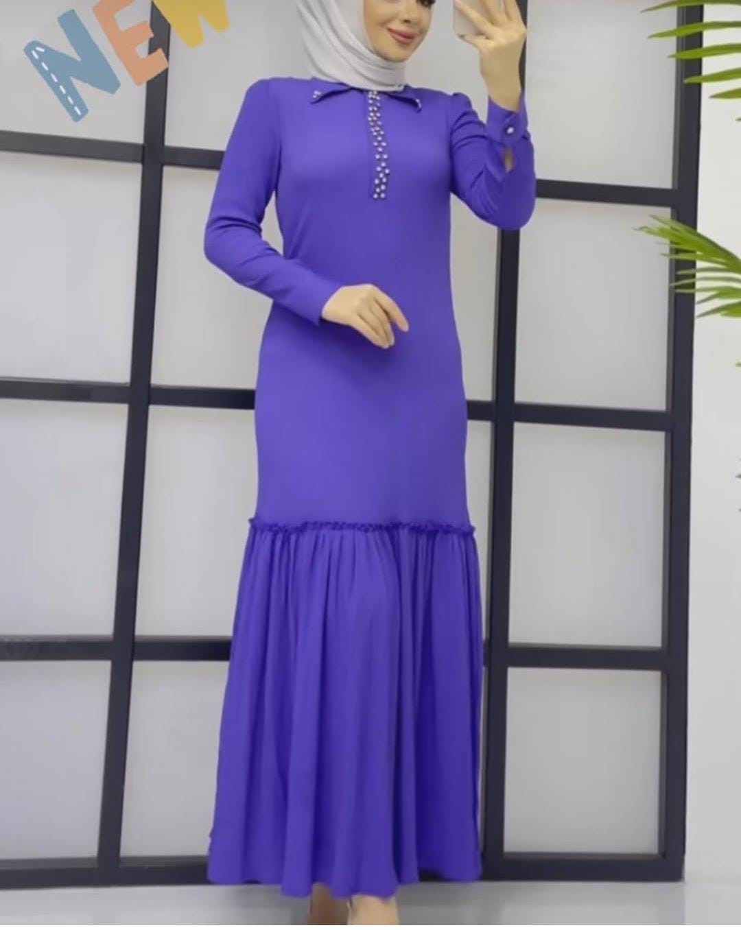 Bayan Alara Elbise - mor