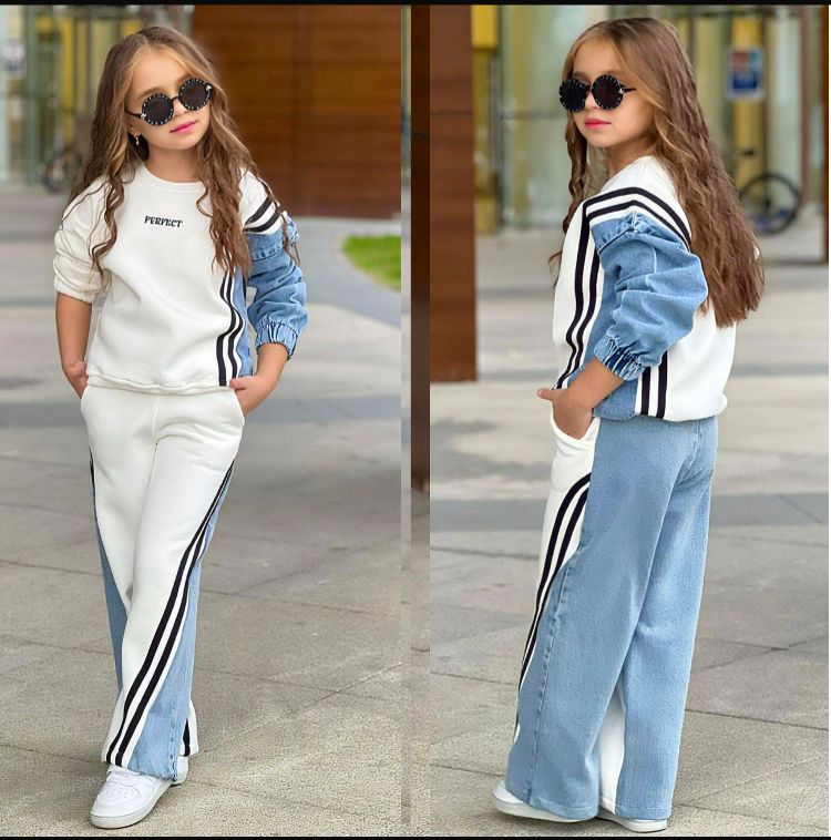 Kız Kot Detaylı Takım