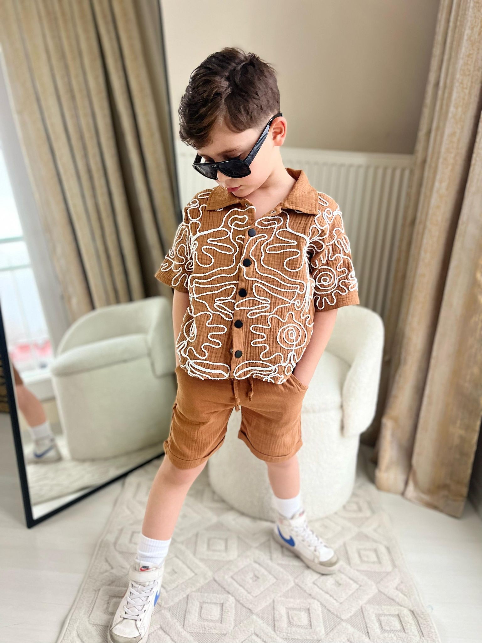 Erkek Cocuk Müslin Şortlu 2'Li Takım