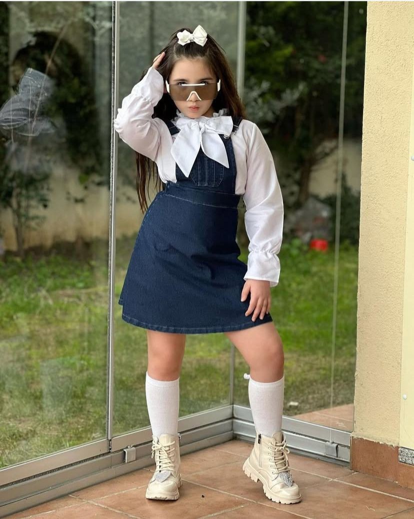 Kız Çocuk Kot Elbise 
