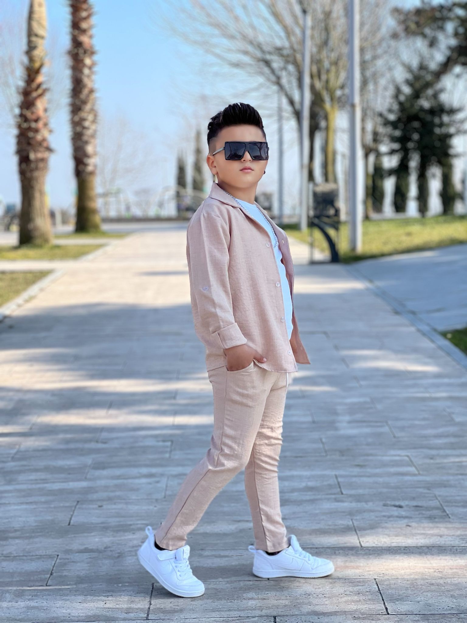 Erkek Çocuk Keten 3 Lü Kombin