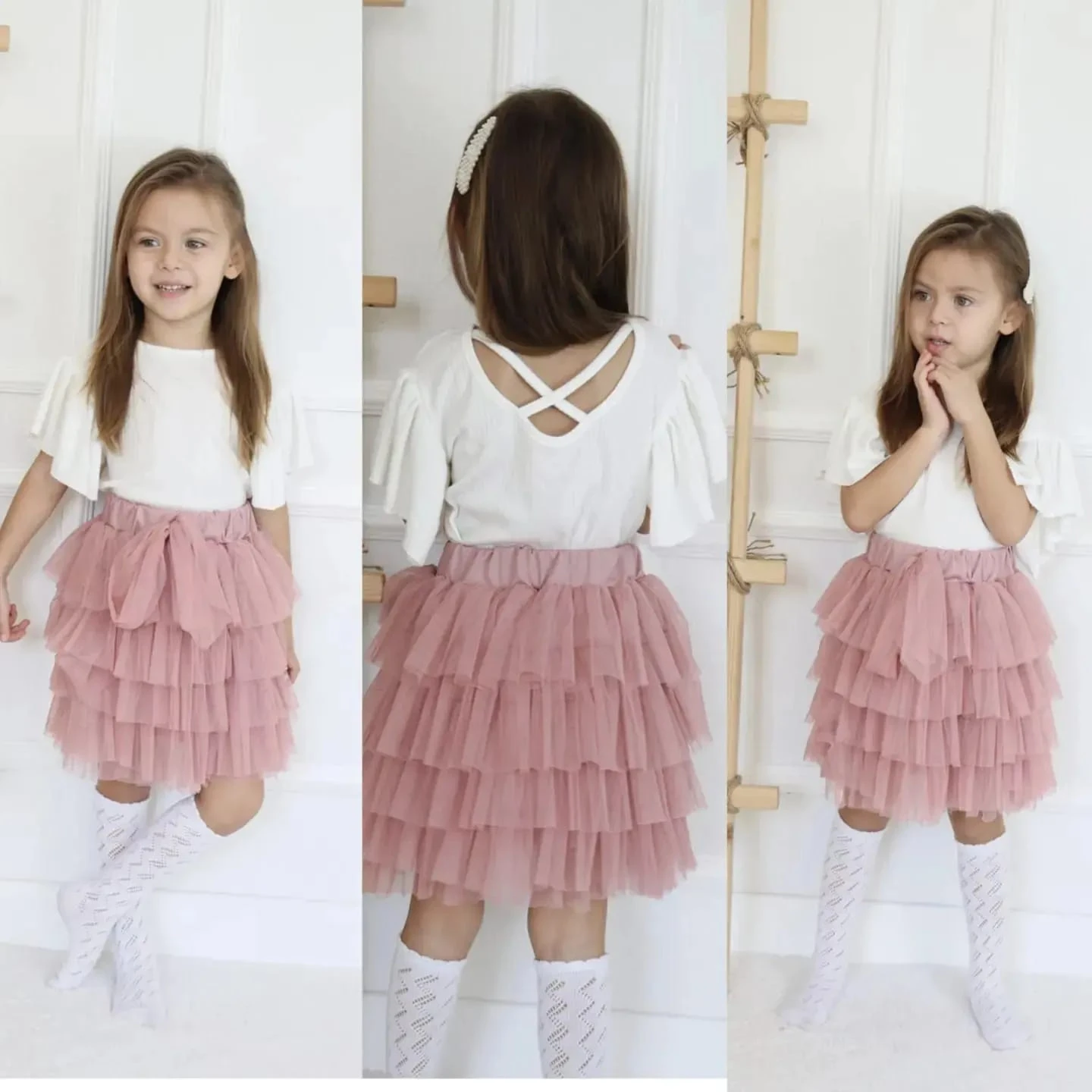 Kız Çocuk Kat Kat Detay Kombin