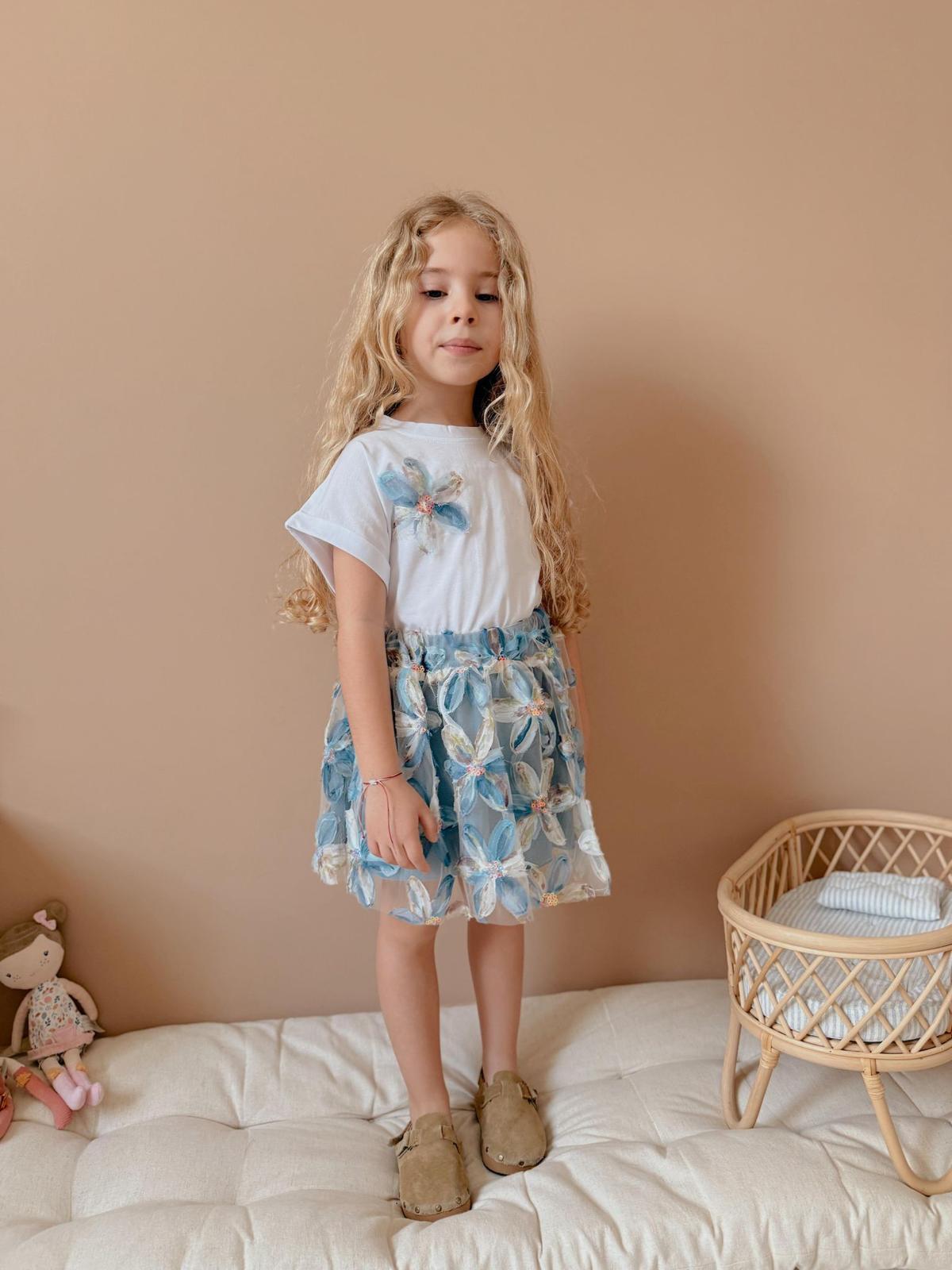 Kız Çocuk Zambak Etekli Kombin