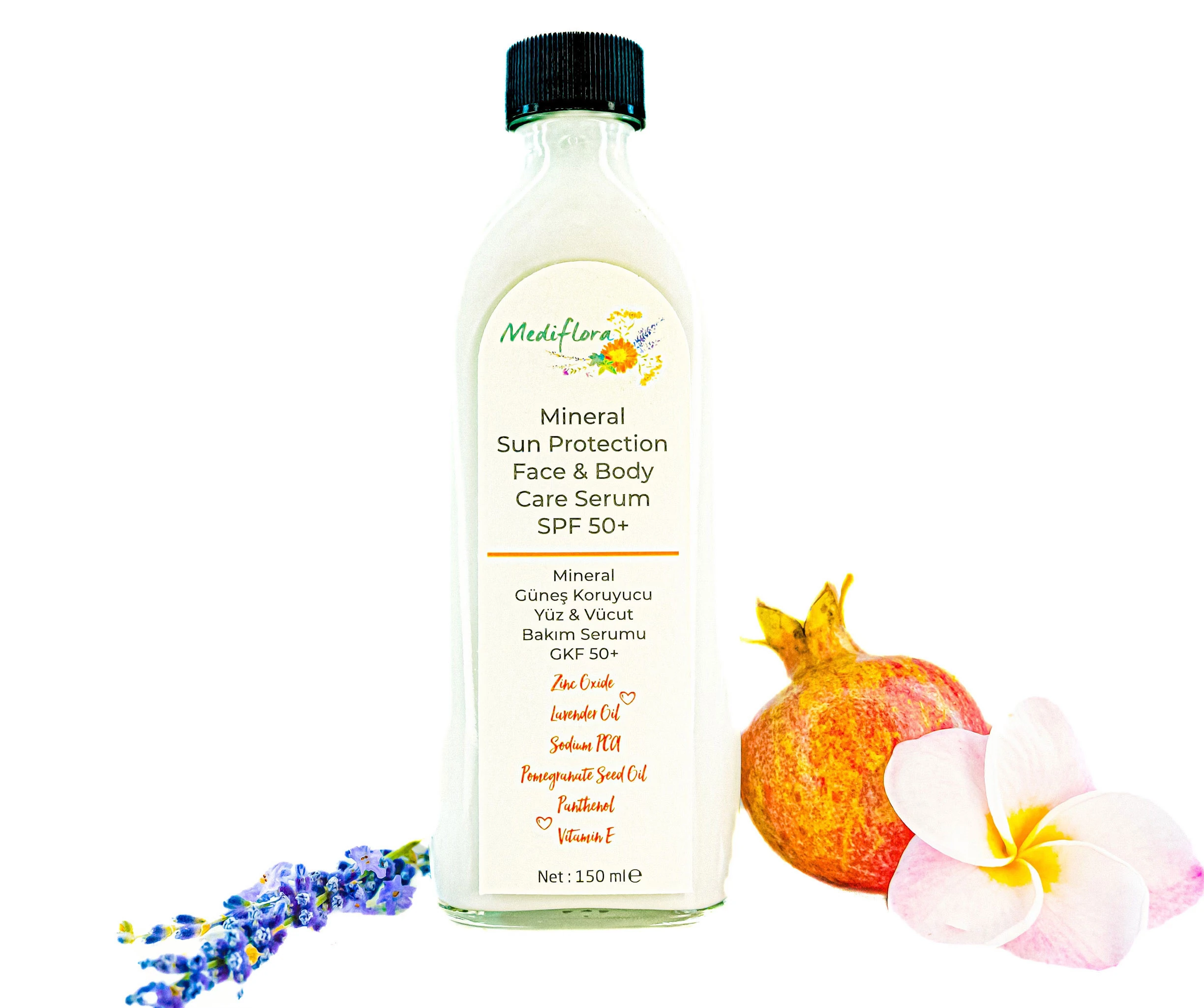 Mineral Güneş Koruyucu Yüz & Vücut Bakım Serumu GKF 50+ 150 ML