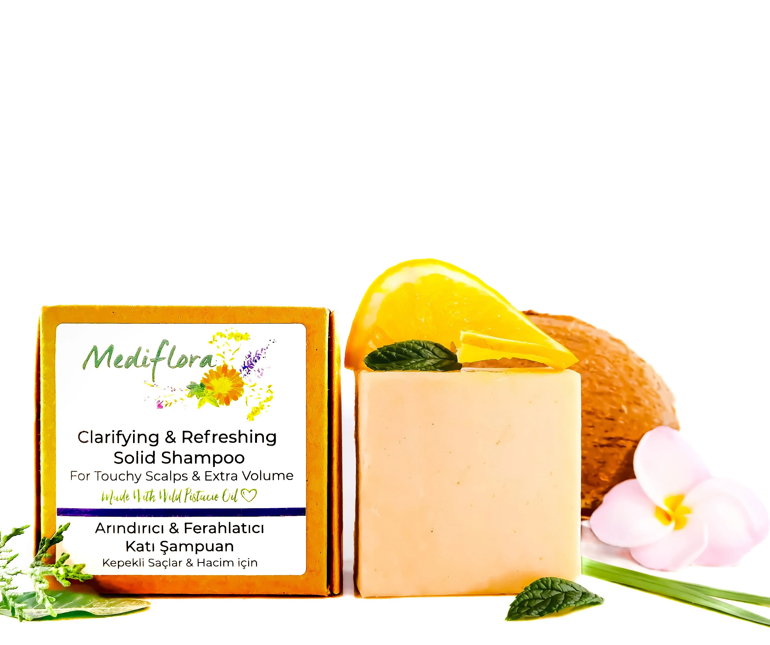 Arındırıcı & Ferahlatıcı Katı Şampuan - Kepekli Saçlar & Hacim İçin - 110 GR