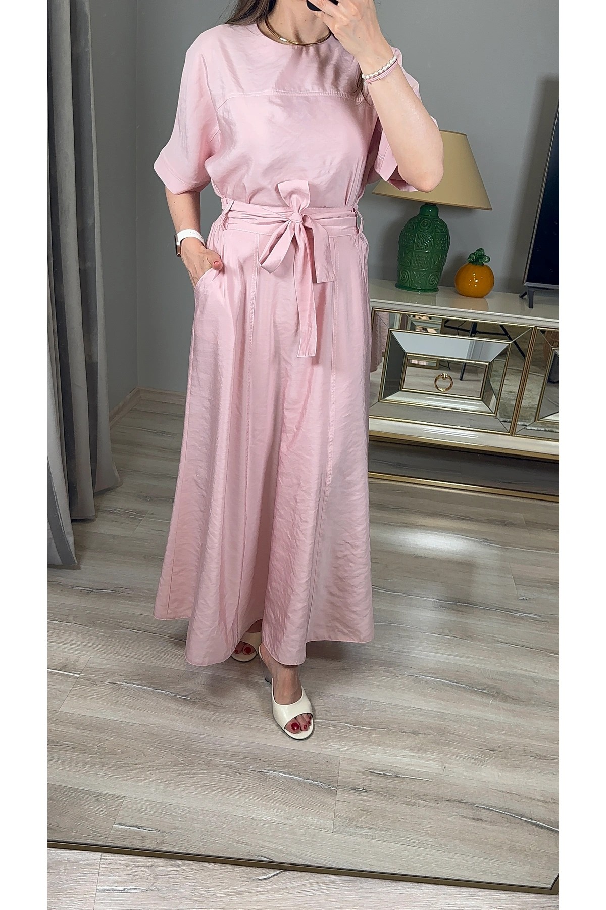 Modal Etek Bluz Takım - Açık Pembe