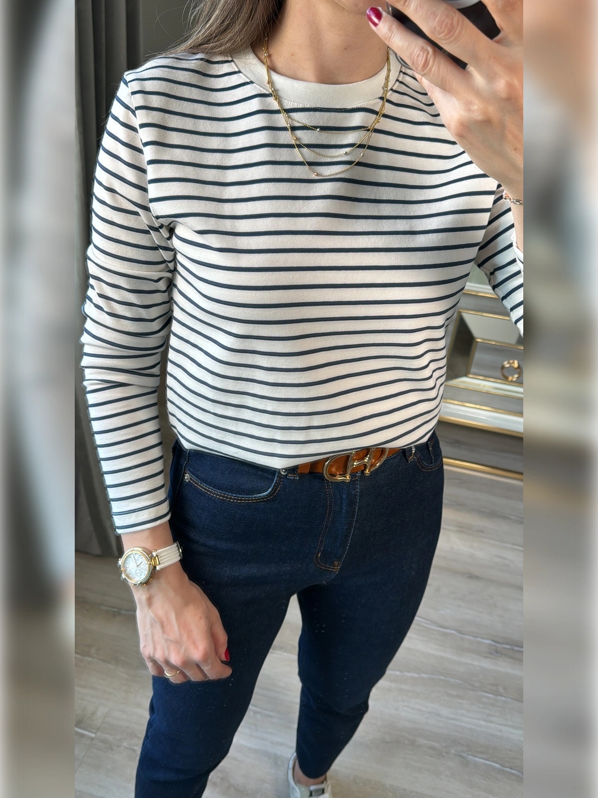 Çizgili Basic Tişört