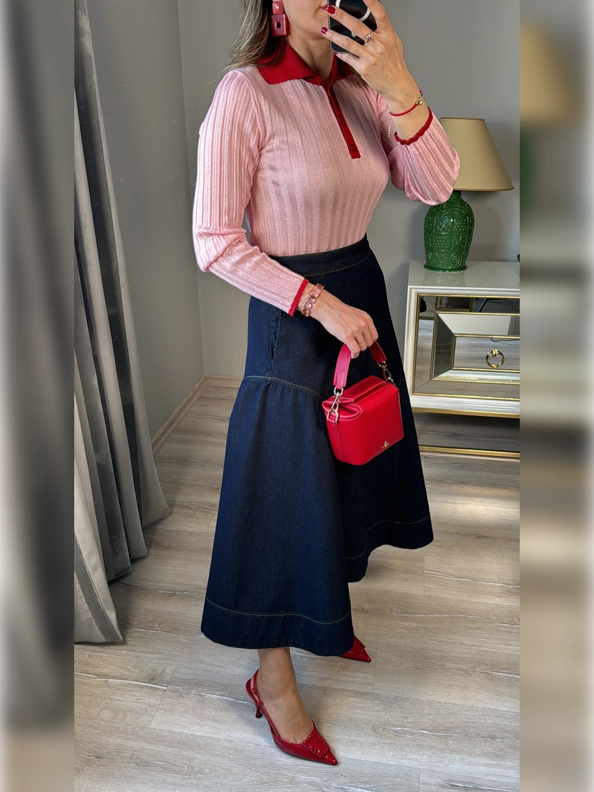 Polo Yaka İnce Triko Kazak