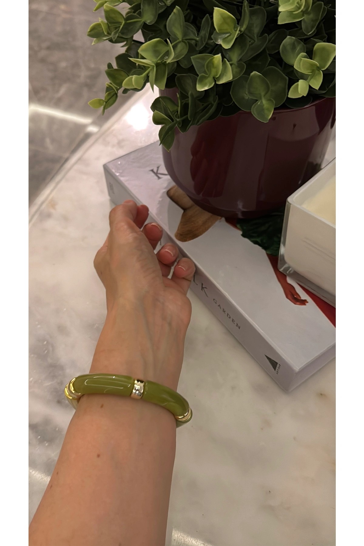 Gold Detaylı Lastikli Bileklik