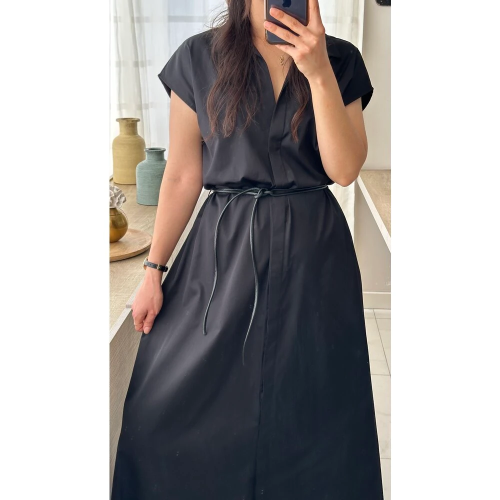 Siyah Kemerli Elbise