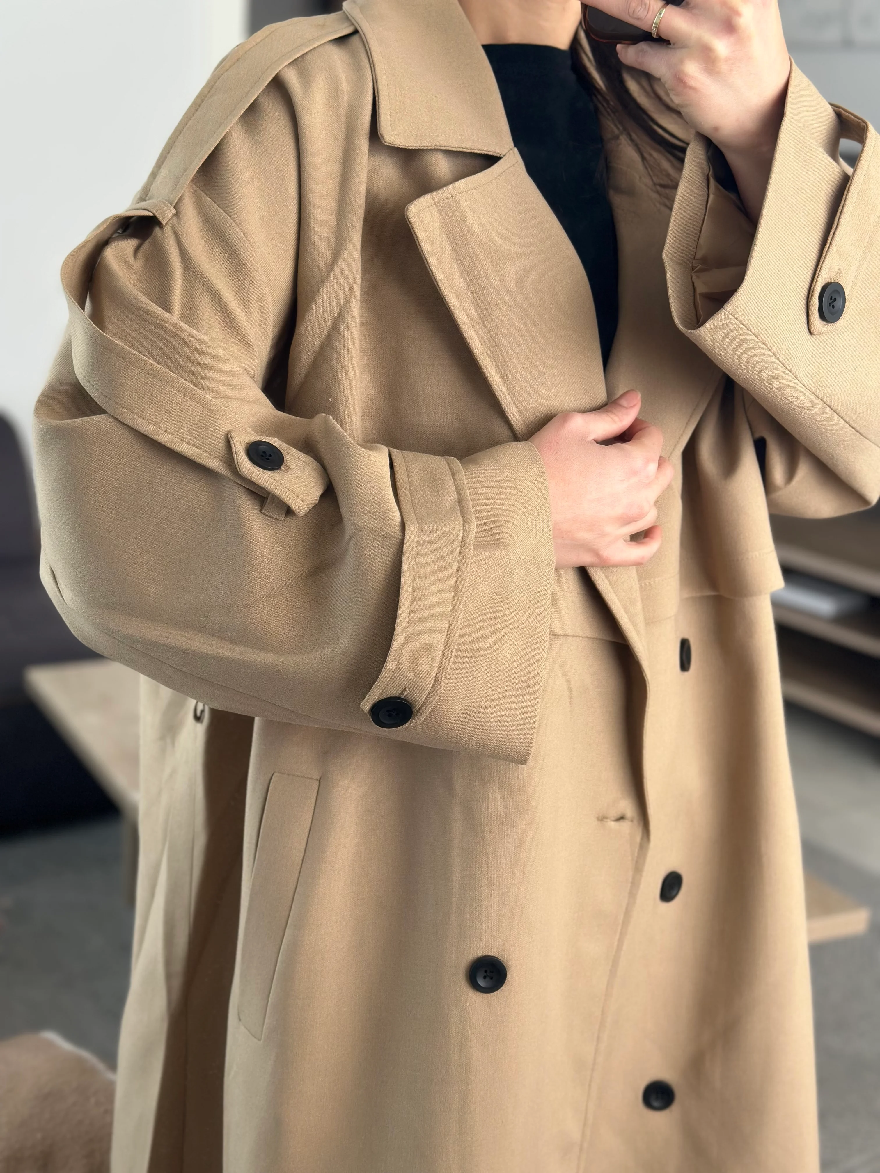 Açık Karamel Trençkot