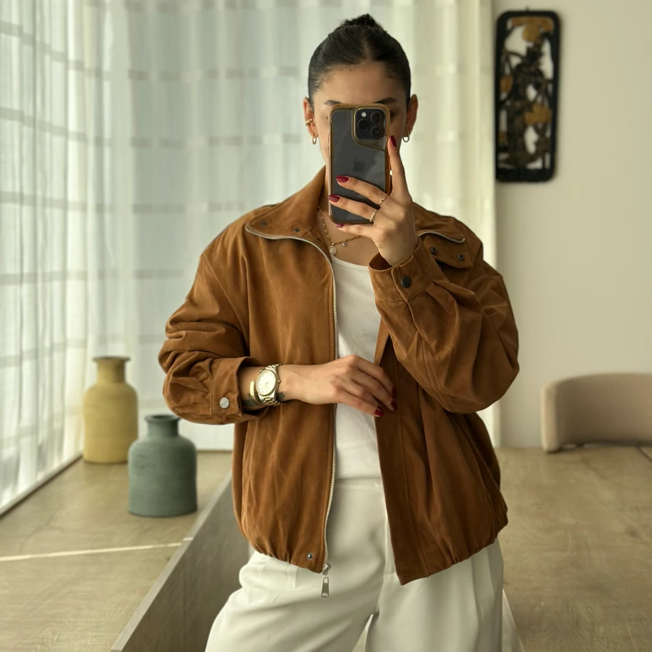 Kahverengi Süet Ceket