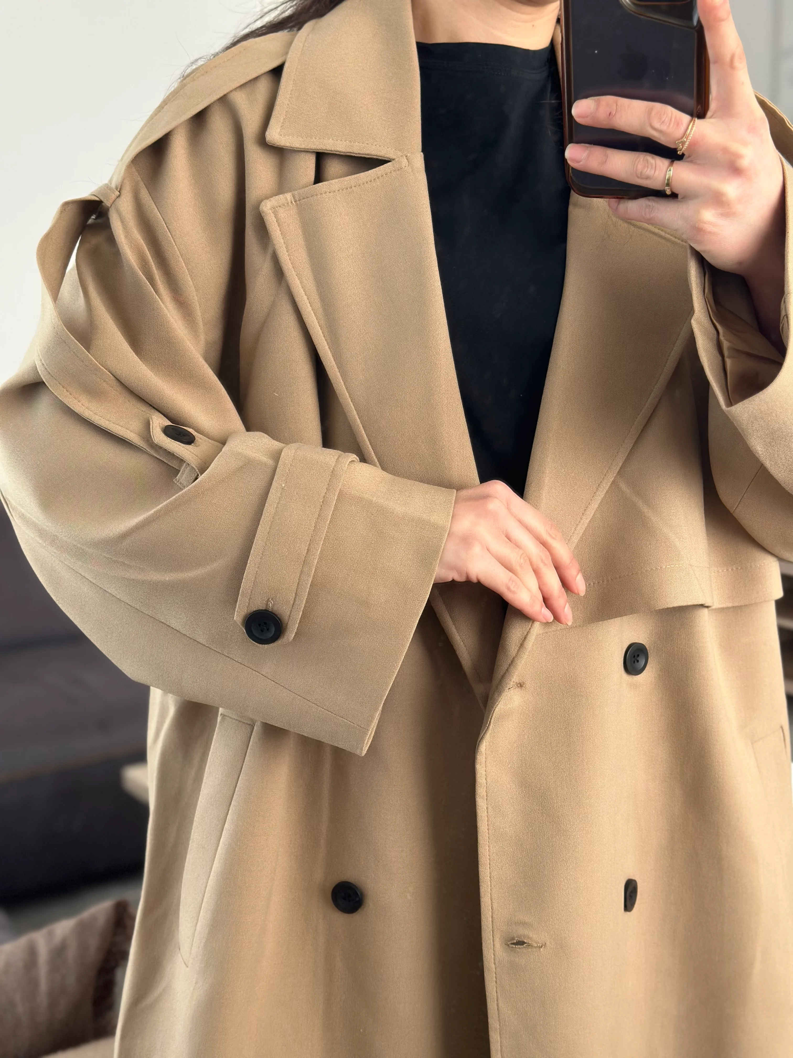 Açık Karamel Trençkot