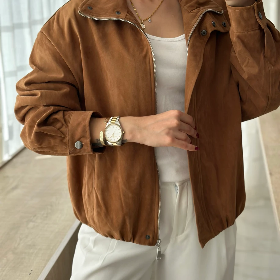 Kahverengi Süet Ceket