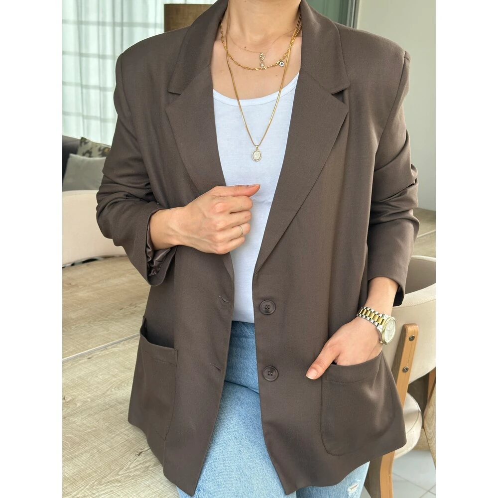 Premium Kahverengi Blazer