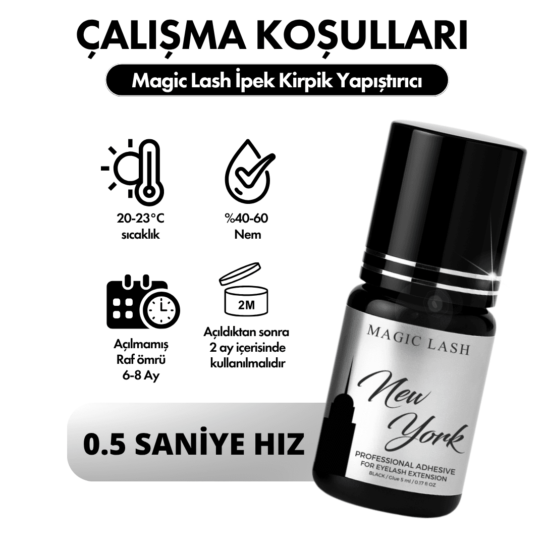 New York 5ml 0,5 saniye İpek Kirpik Yapıştırıcı