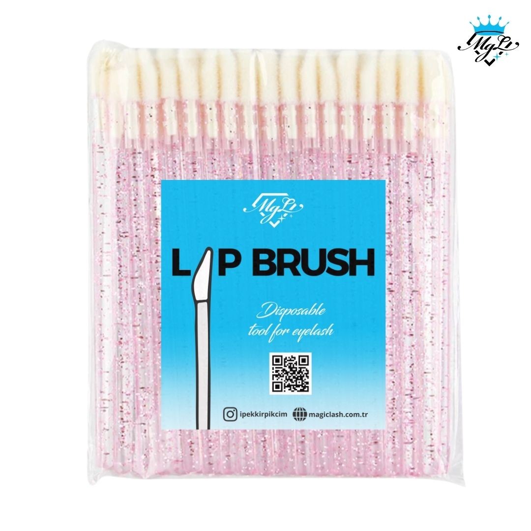 Lip Brush 50 li Paket Ucu Pamuklu Çok Amaçlı Çubuk Magic Lash®