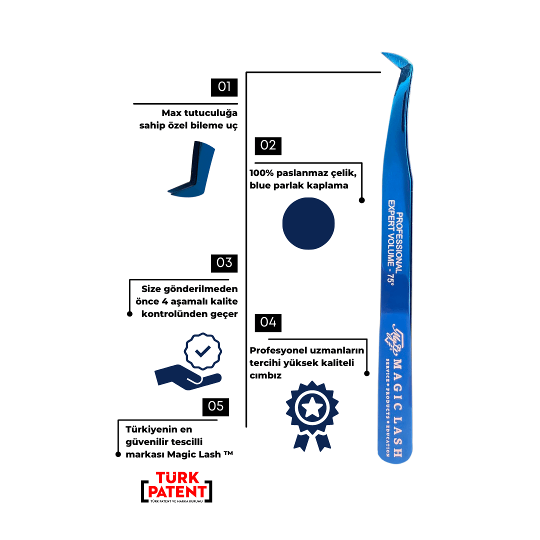 Blue Volume İpek Kirpik Cımbız Magic Lash®