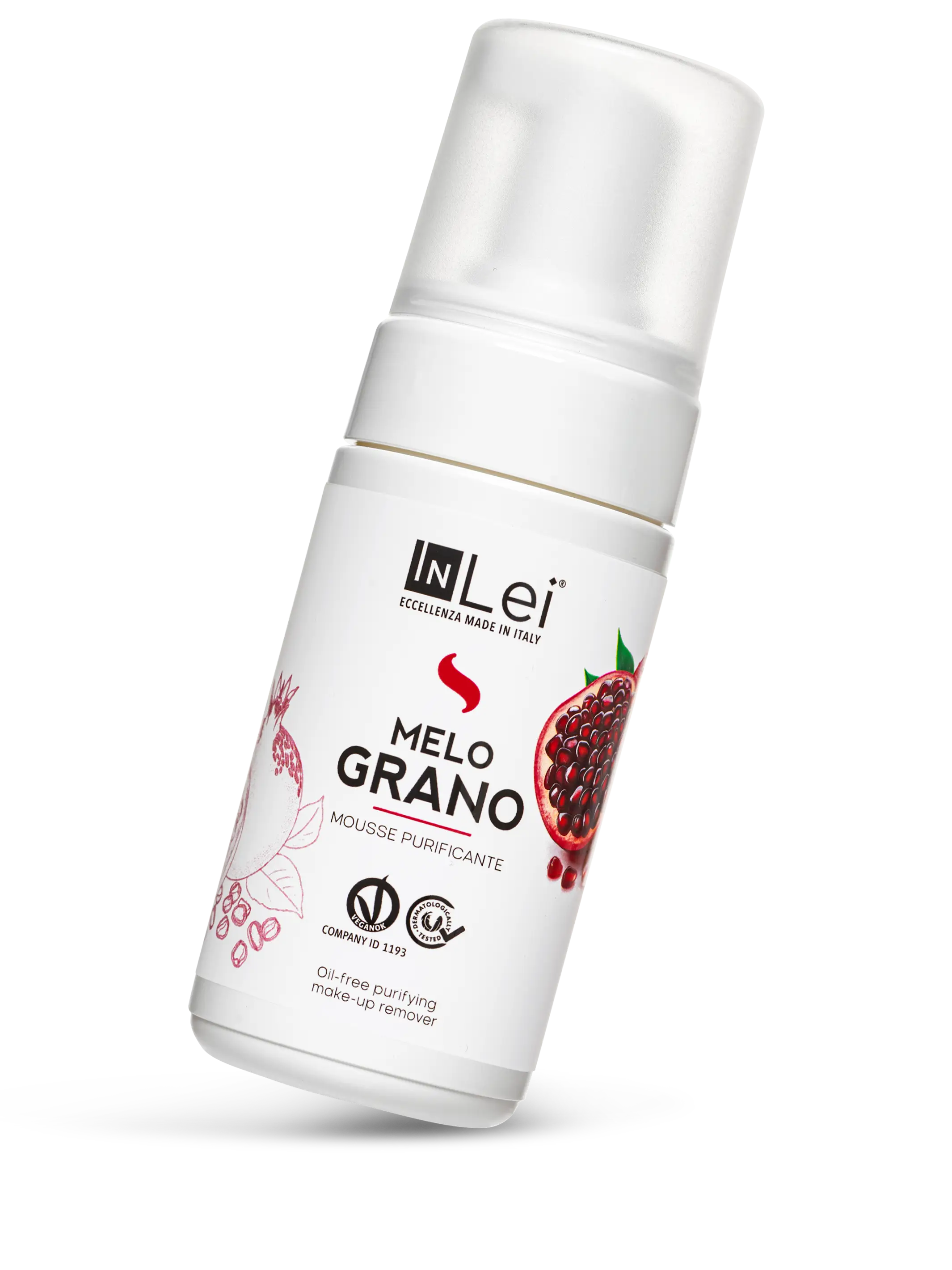 InLei® MOUSSE MELOGRANO NAR EKSTRELİ – Kirpik, Kaş ve Yüz İçin Arındırıcı Temizleyici Köpük 100 ml