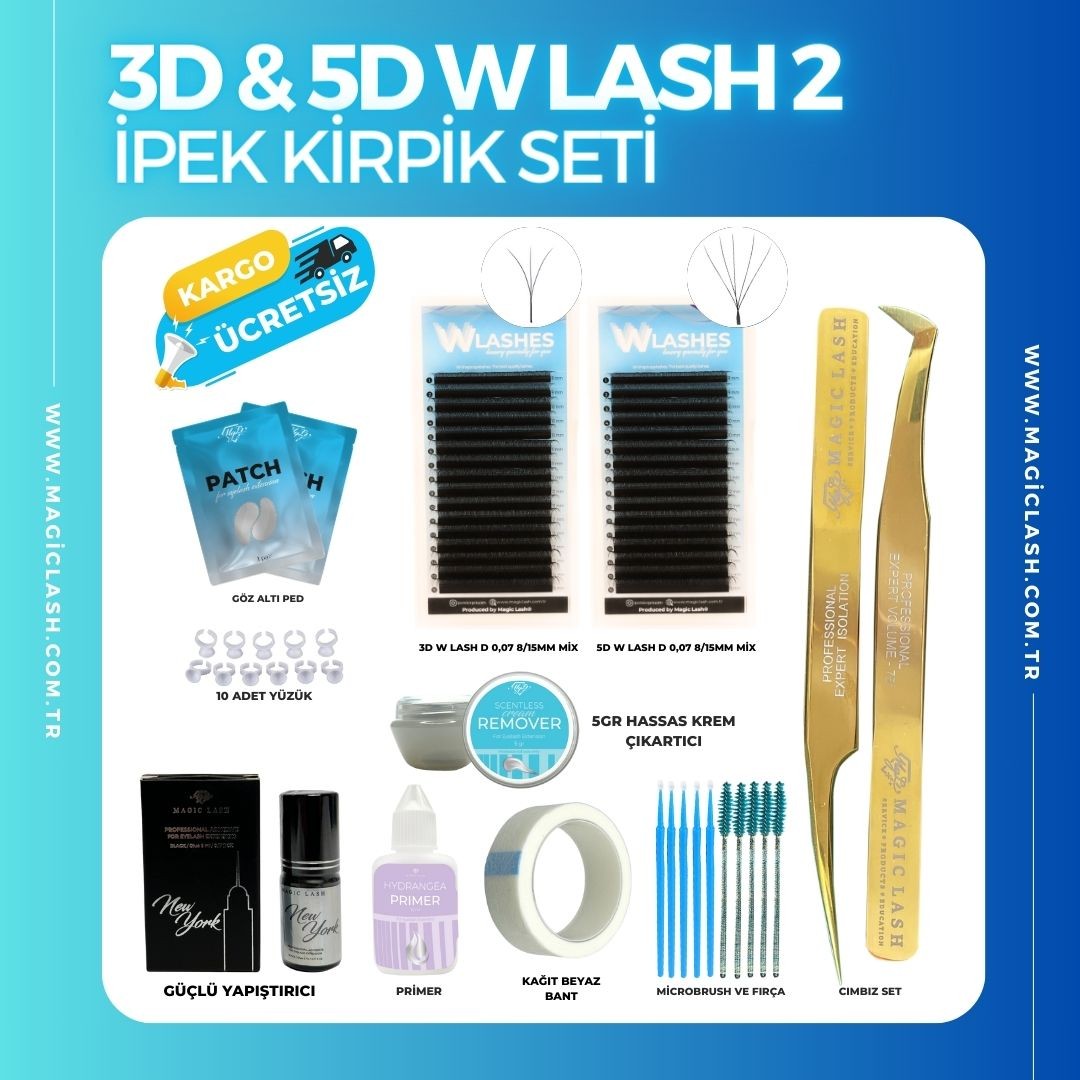 W Lash 3D & 5D Volume İpek Kirpik Seti 