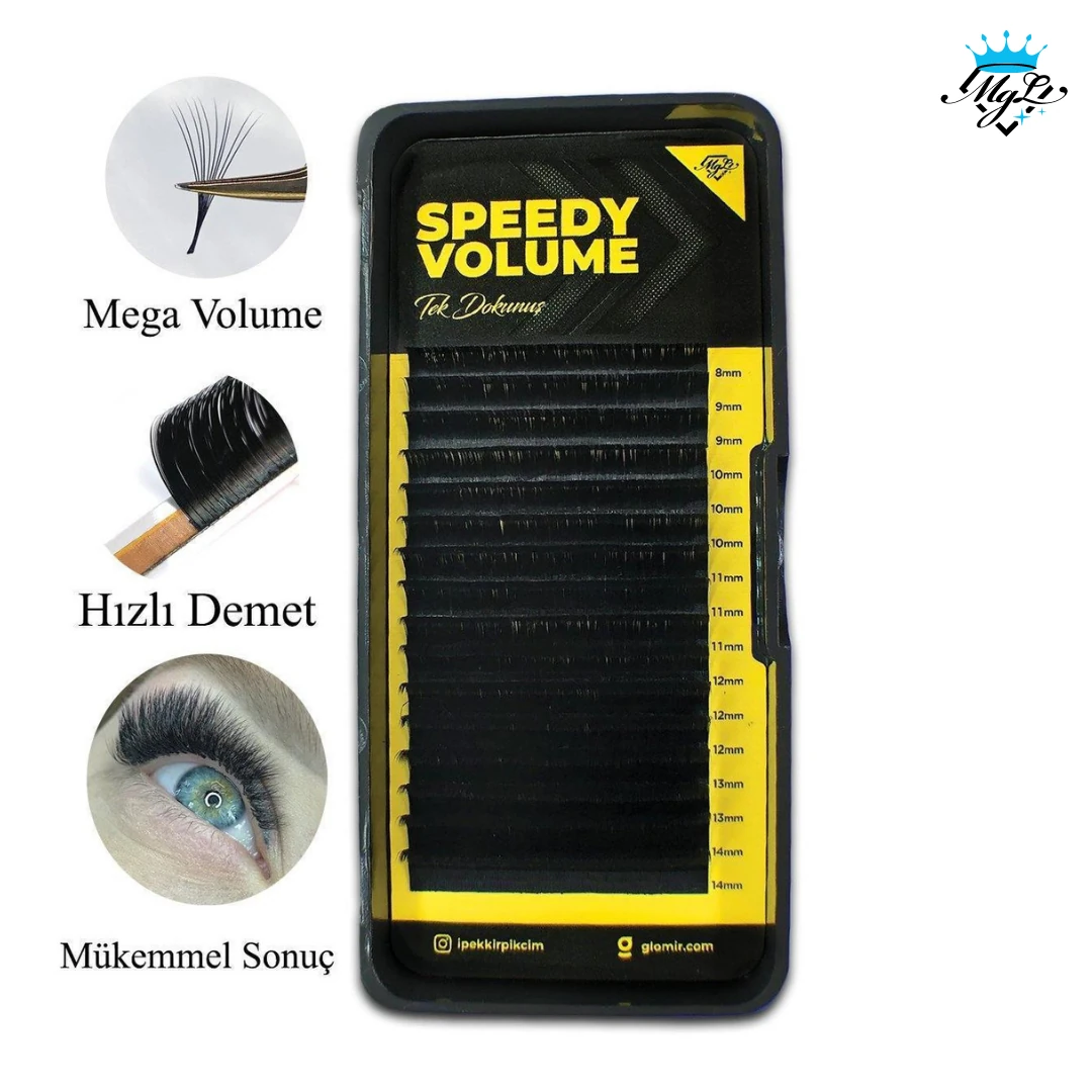 Speedy Volume Premium Seri Auto-Fan Kolay Volume Çek Bırak İpek Kirpik 16 Sıra