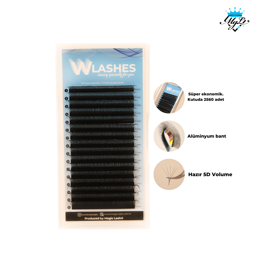 W Lash Hazır Volume İpek Kirpik - 5D W Lash