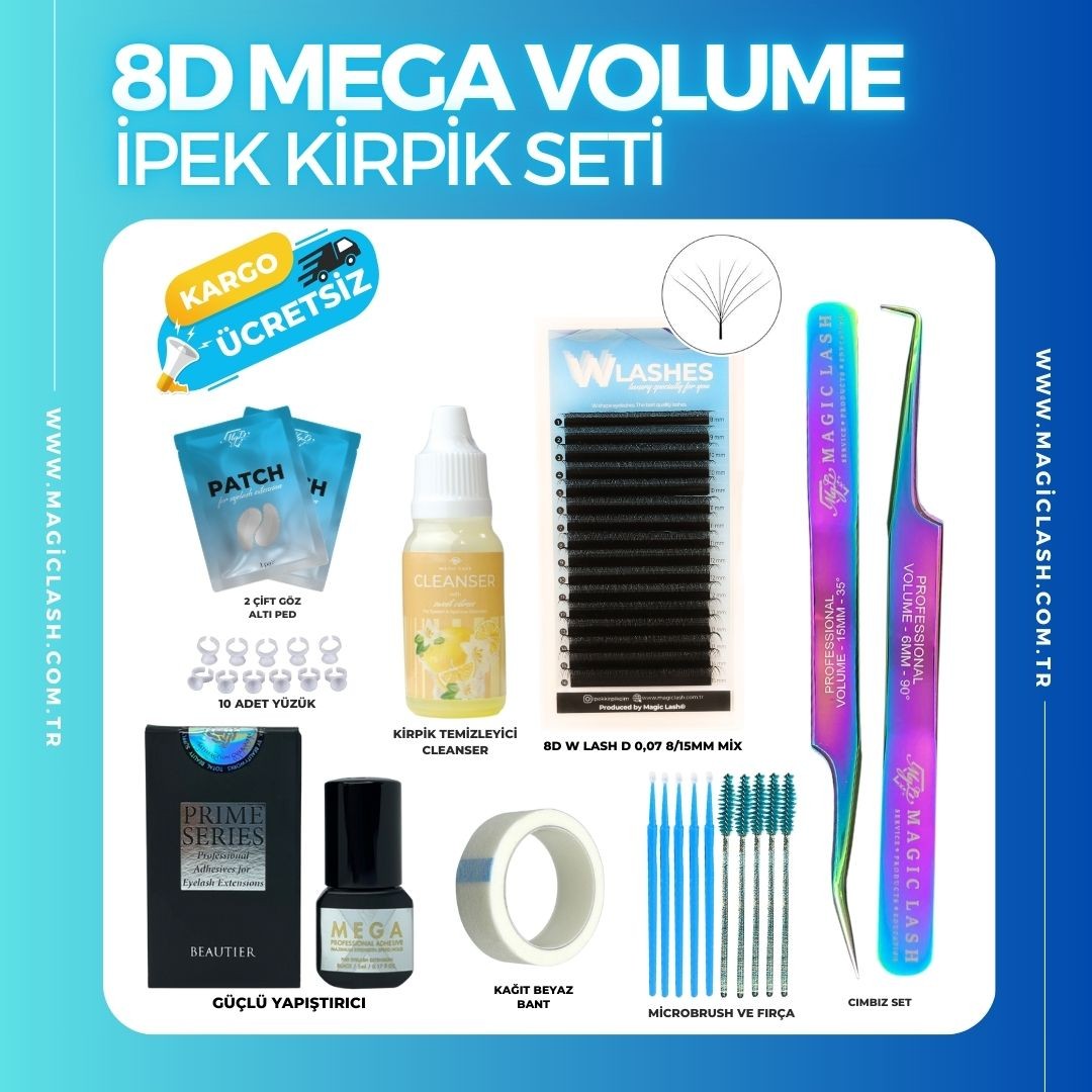 8D Mega Volume W Lash İpek Kirpik Seti