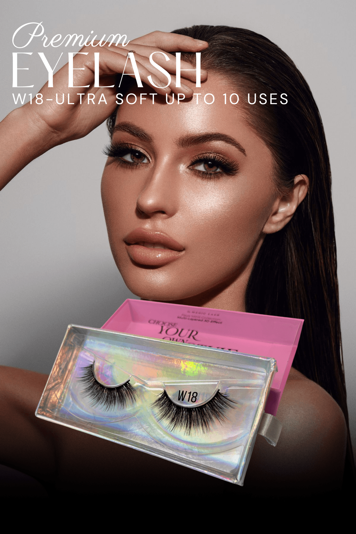 W18 Ultra Yumuşak Premium Takma Vizon Kirpik