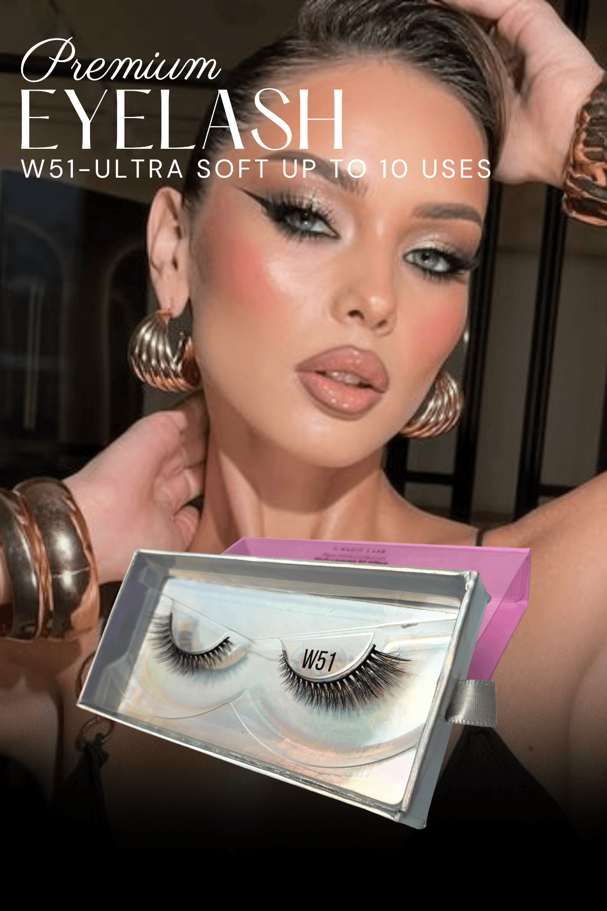 W51 Ultra Yumuşak Premium Takma Vizon Kirpik