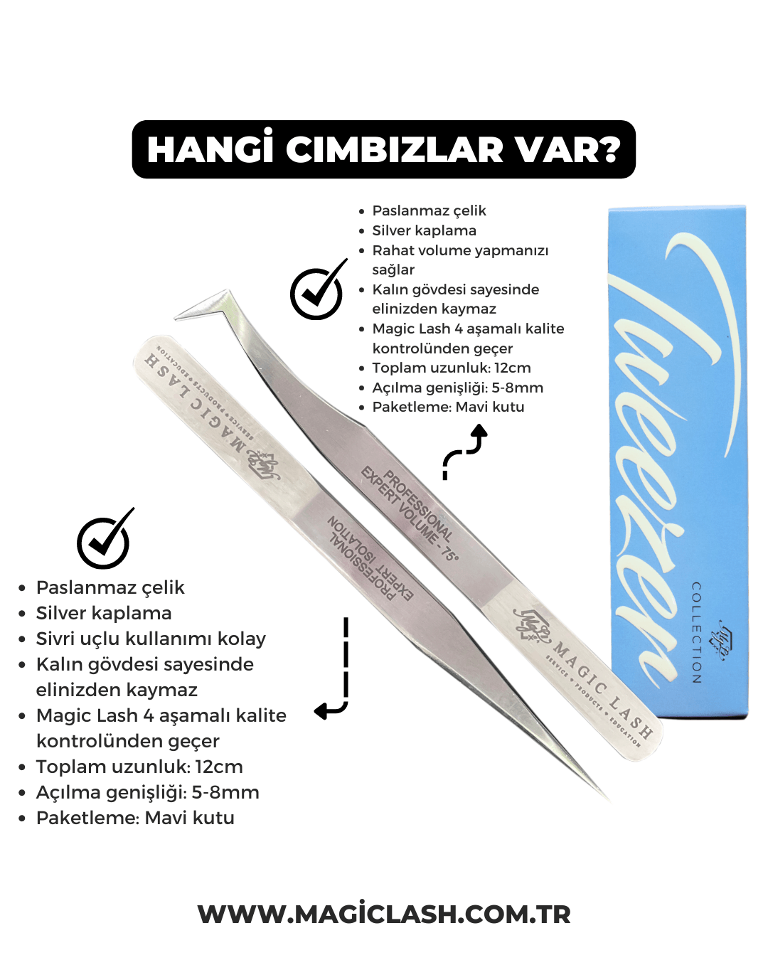 Amigo Classic 5 Kutulu Profesyonel İpek Kirpik Seti