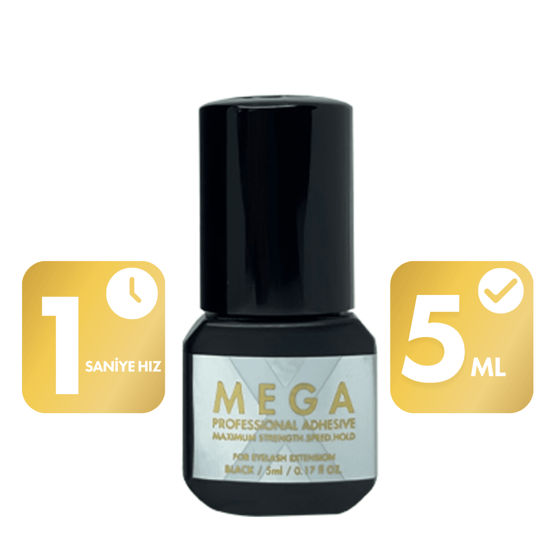 Mega X İpek Kirpik Yapıştırıcı 1 saniye 5ml