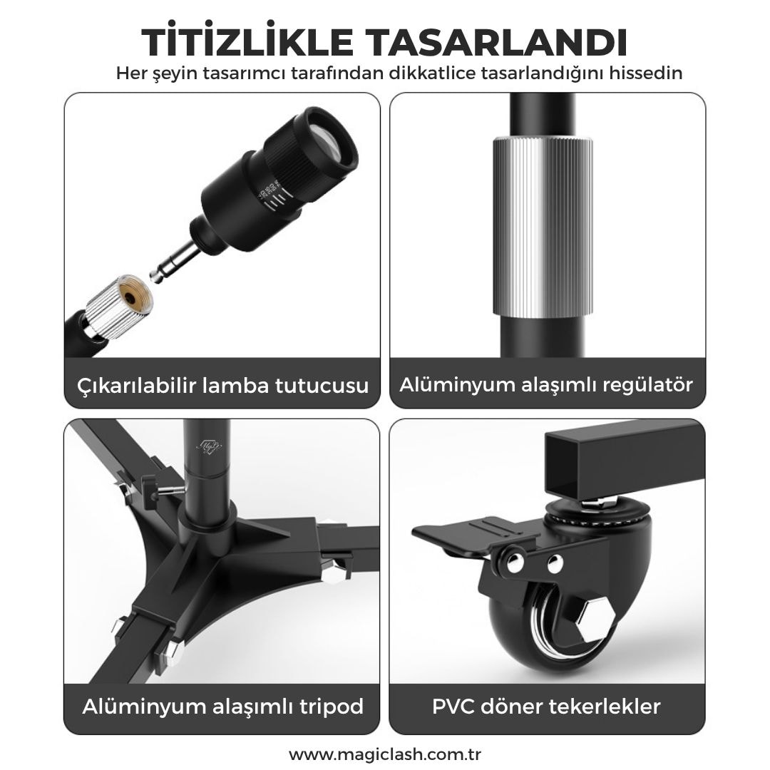 MGL-201 Model Tekerlekli Taban UV Yapıştırıcı İçin Profesyonel Led Lamba 