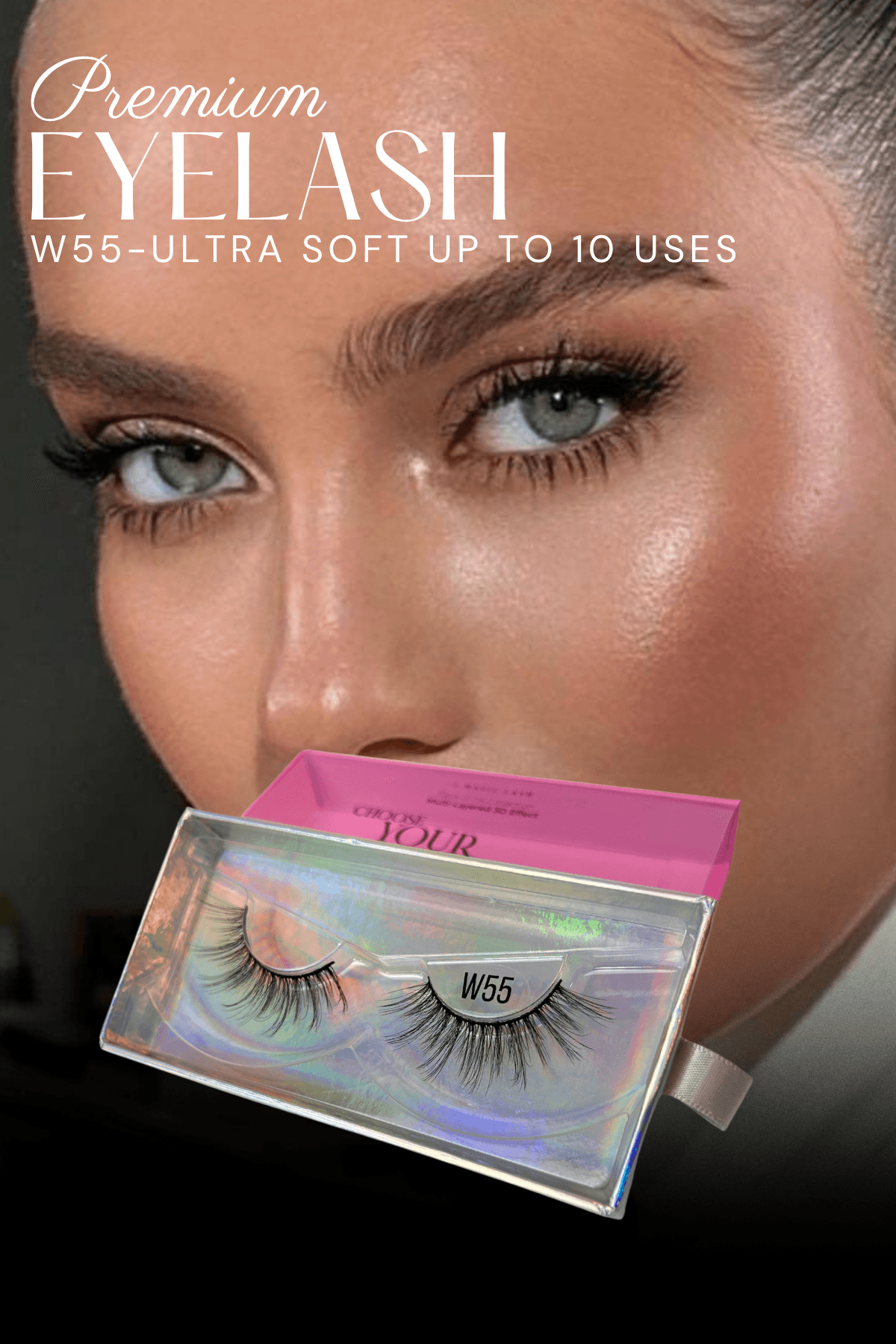 W55 Ultra Yumuşak Premium Takma Vizon Kirpik
