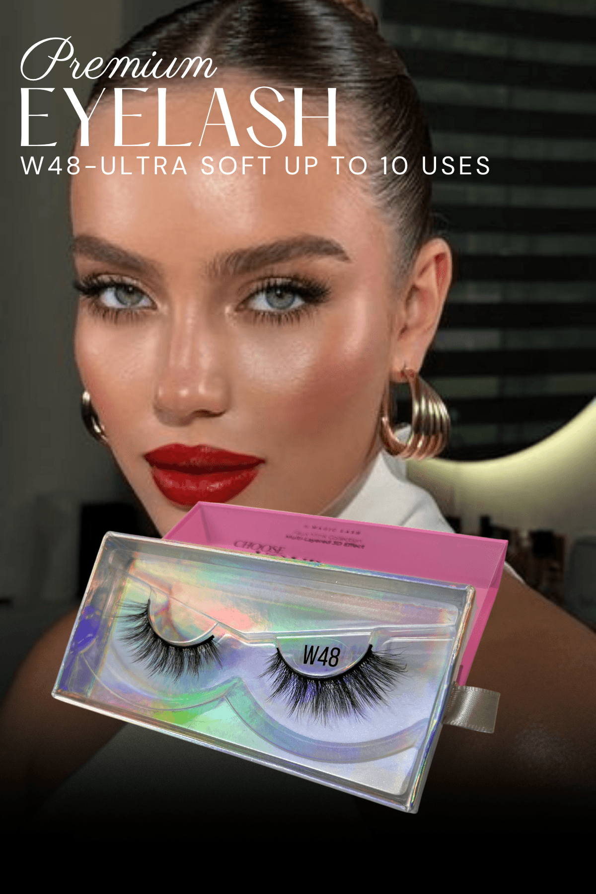 W48 Ultra Yumuşak Premium Takma Vizon Kirpik
