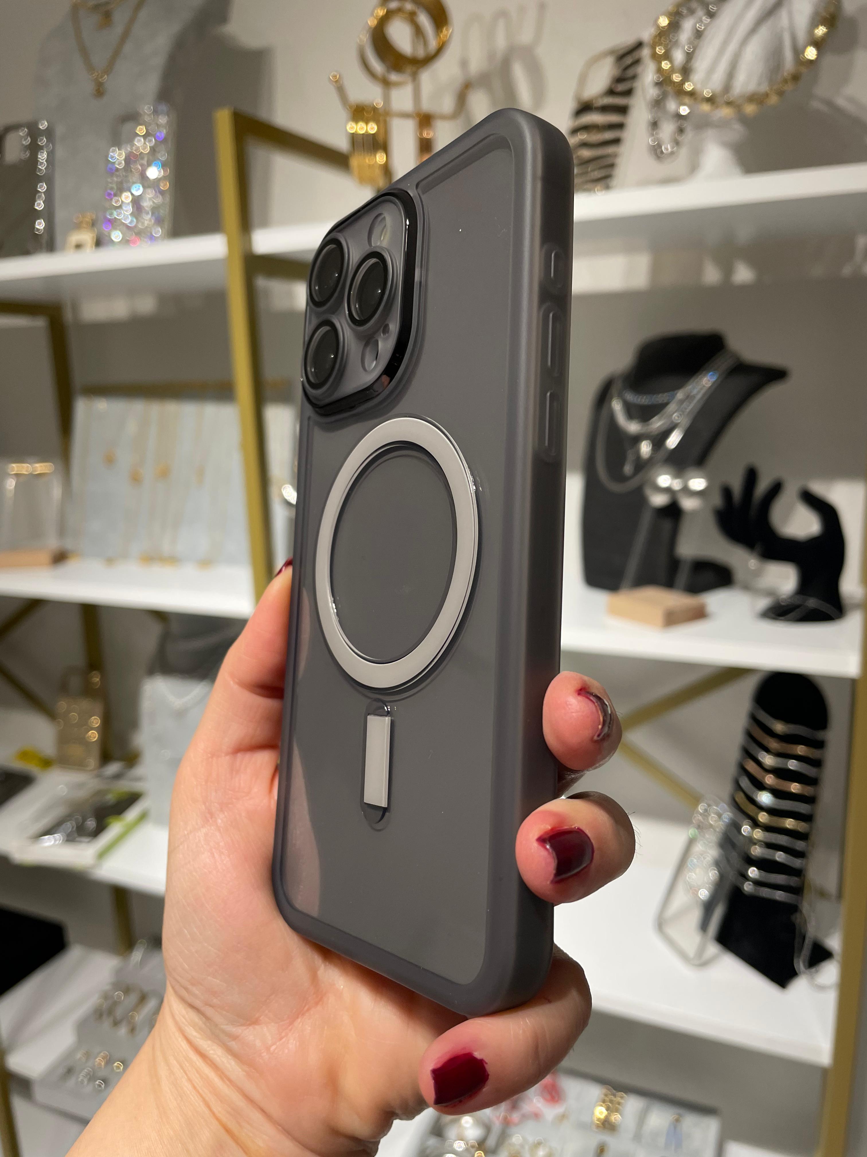 Safir Lens Korumalı magsafe'li silikon kılıf