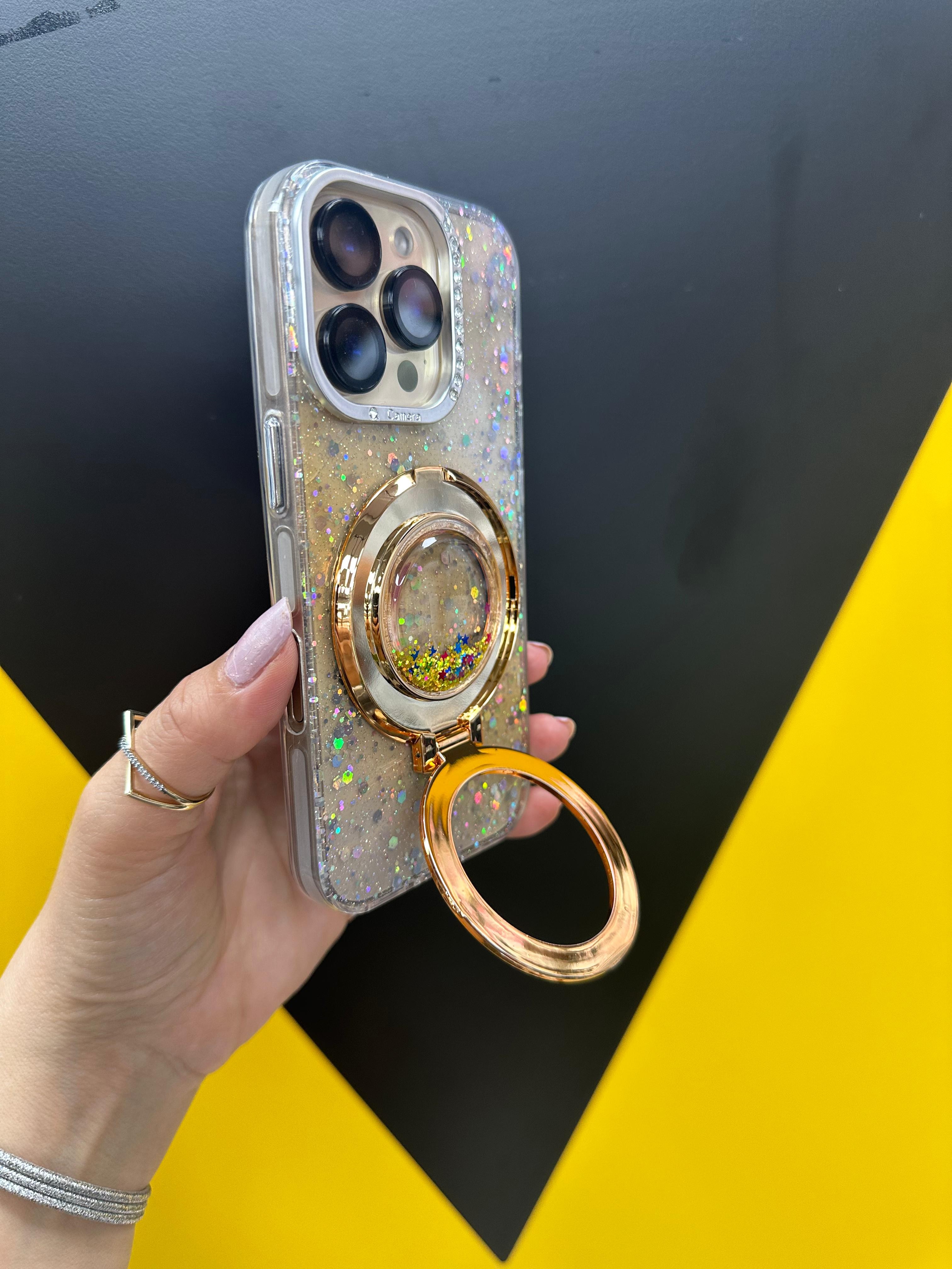 Luxury Simli Magsafe Özellikli Şeffaf Kılıf