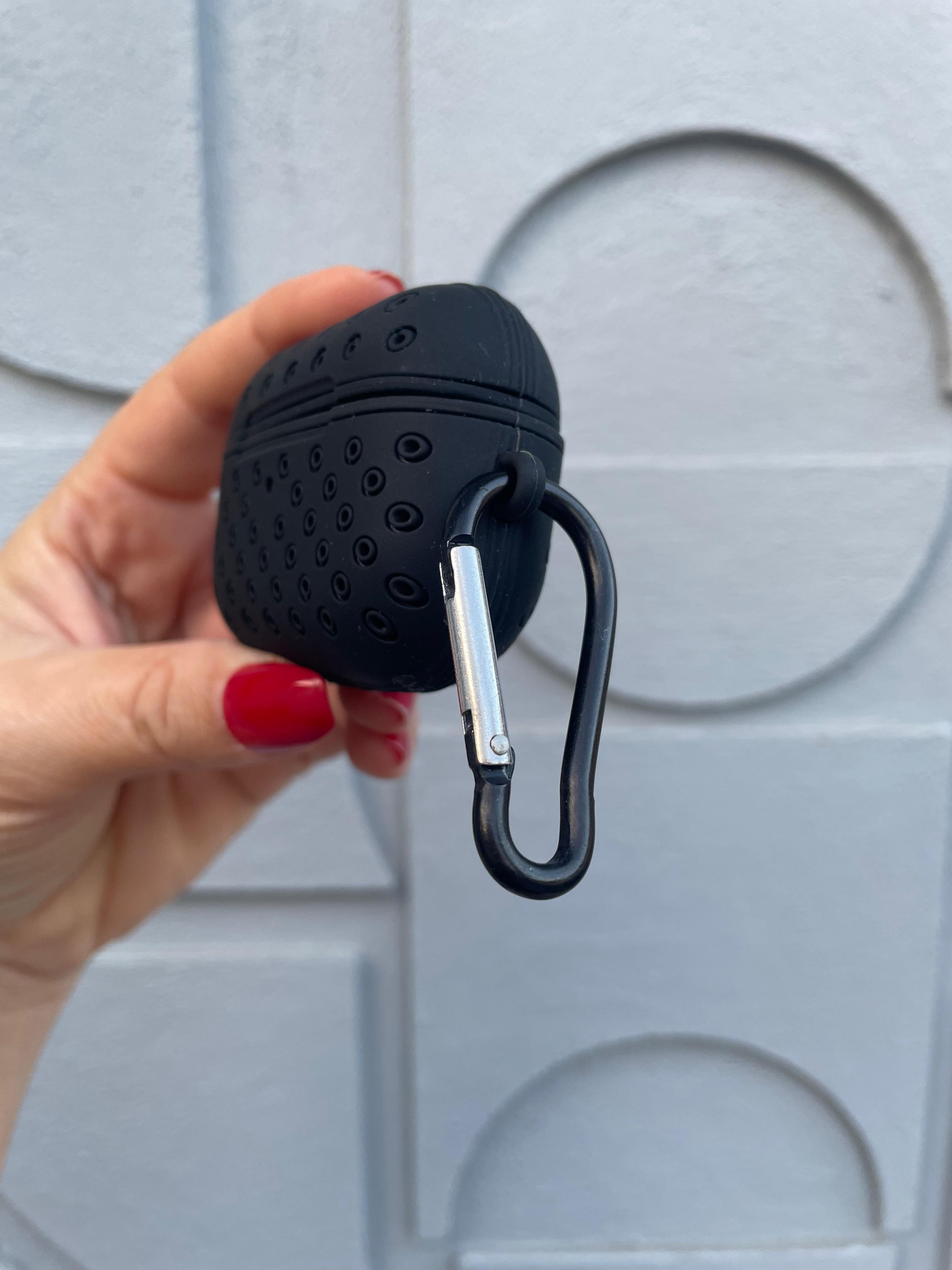 Mat Siyah Minimal Delikli Airpods Kılıfı