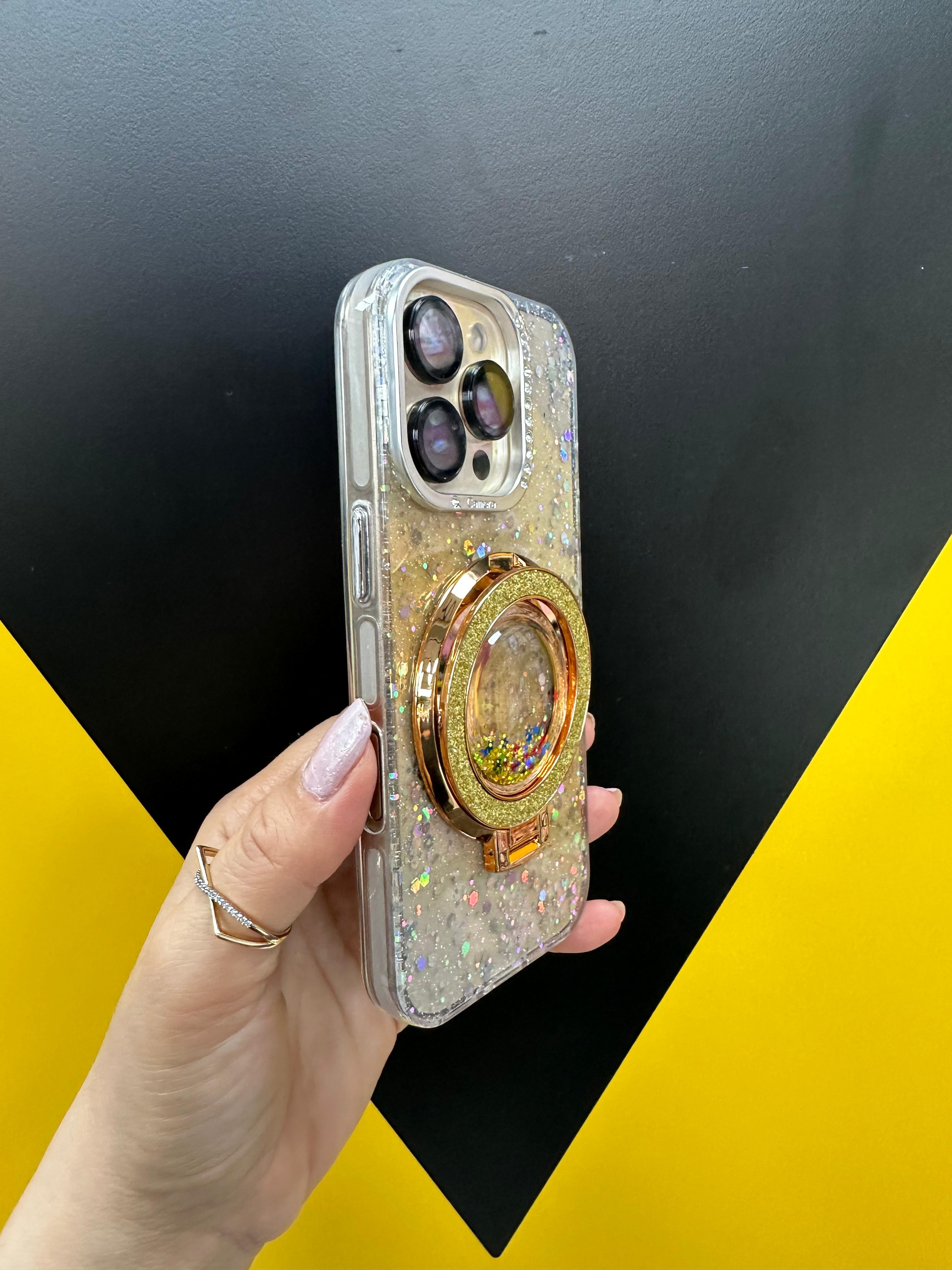 Luxury Simli Magsafe Özellikli Şeffaf Kılıf
