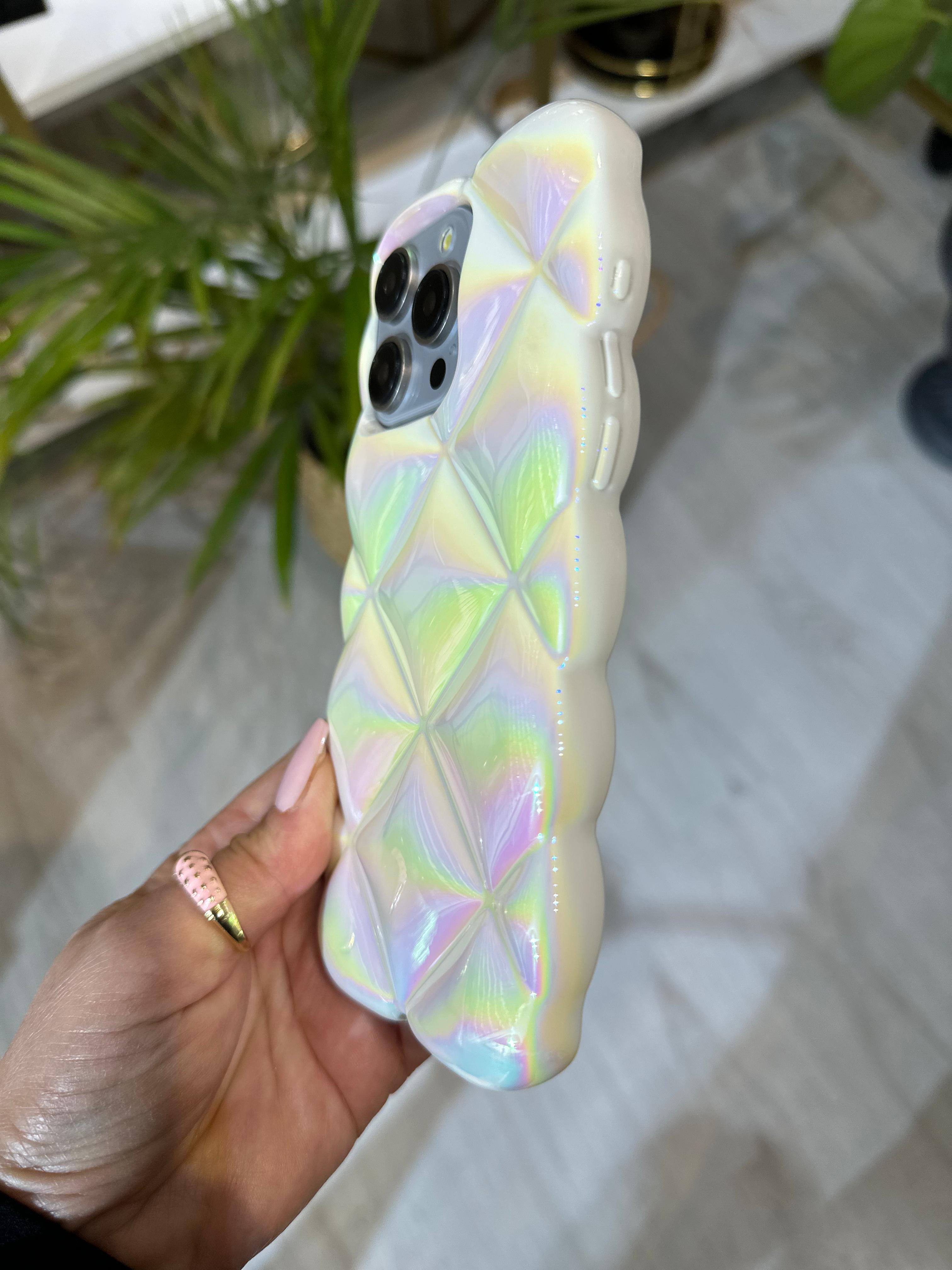 Hologramlı Krem Dilimli Kılıf