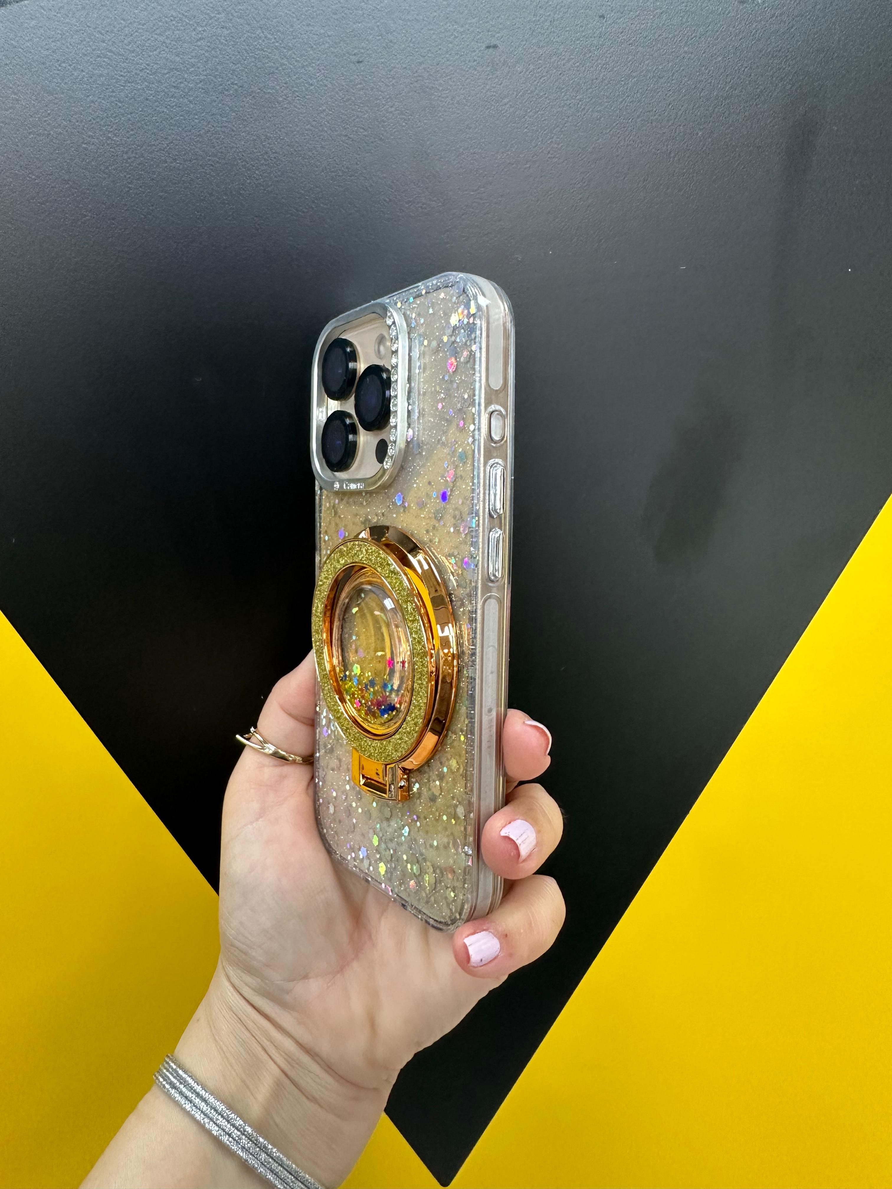 Luxury Simli Magsafe Özellikli Şeffaf Kılıf
