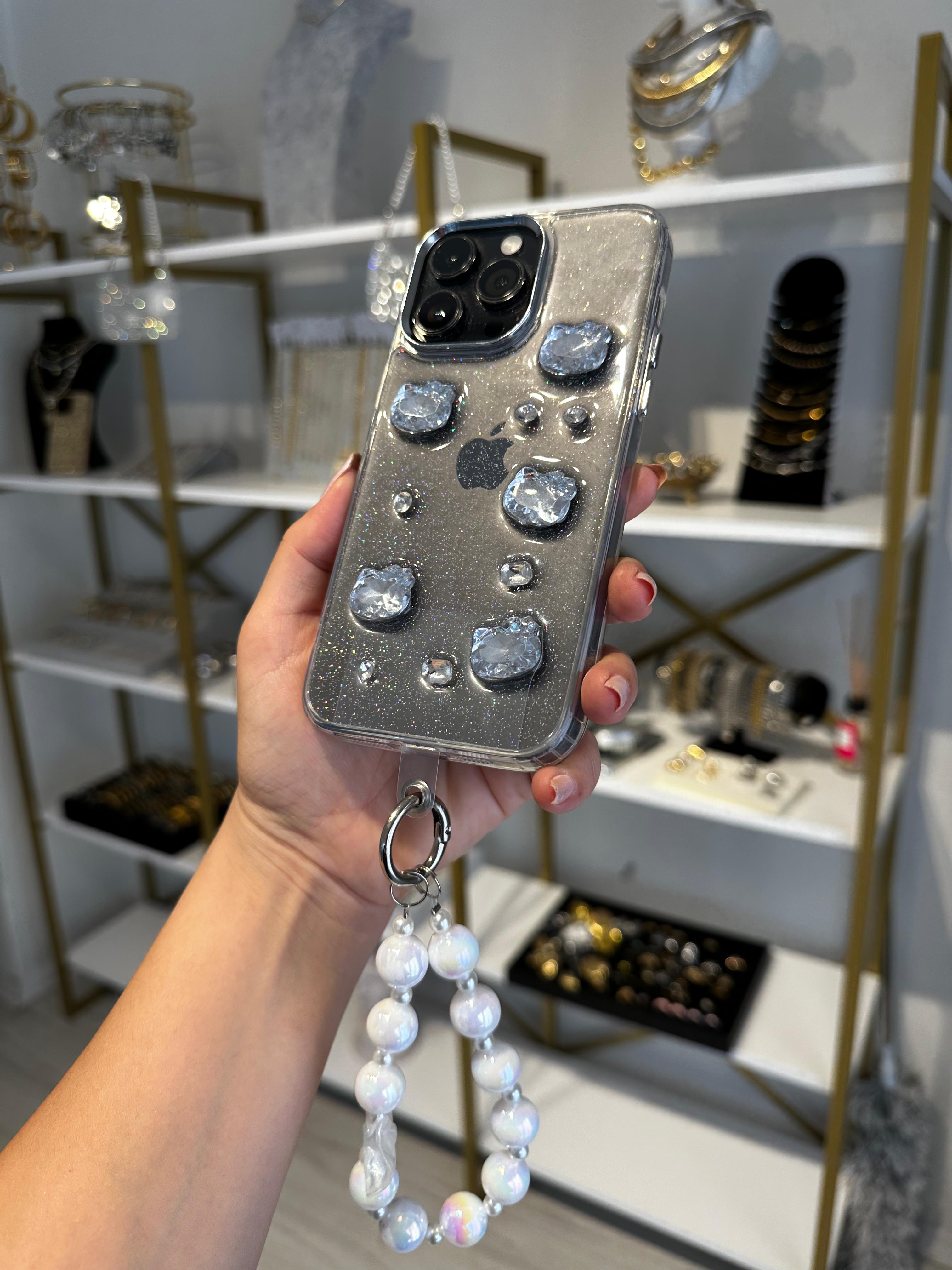 Hello K. Taşlı Simli Şeffaf Kılıf