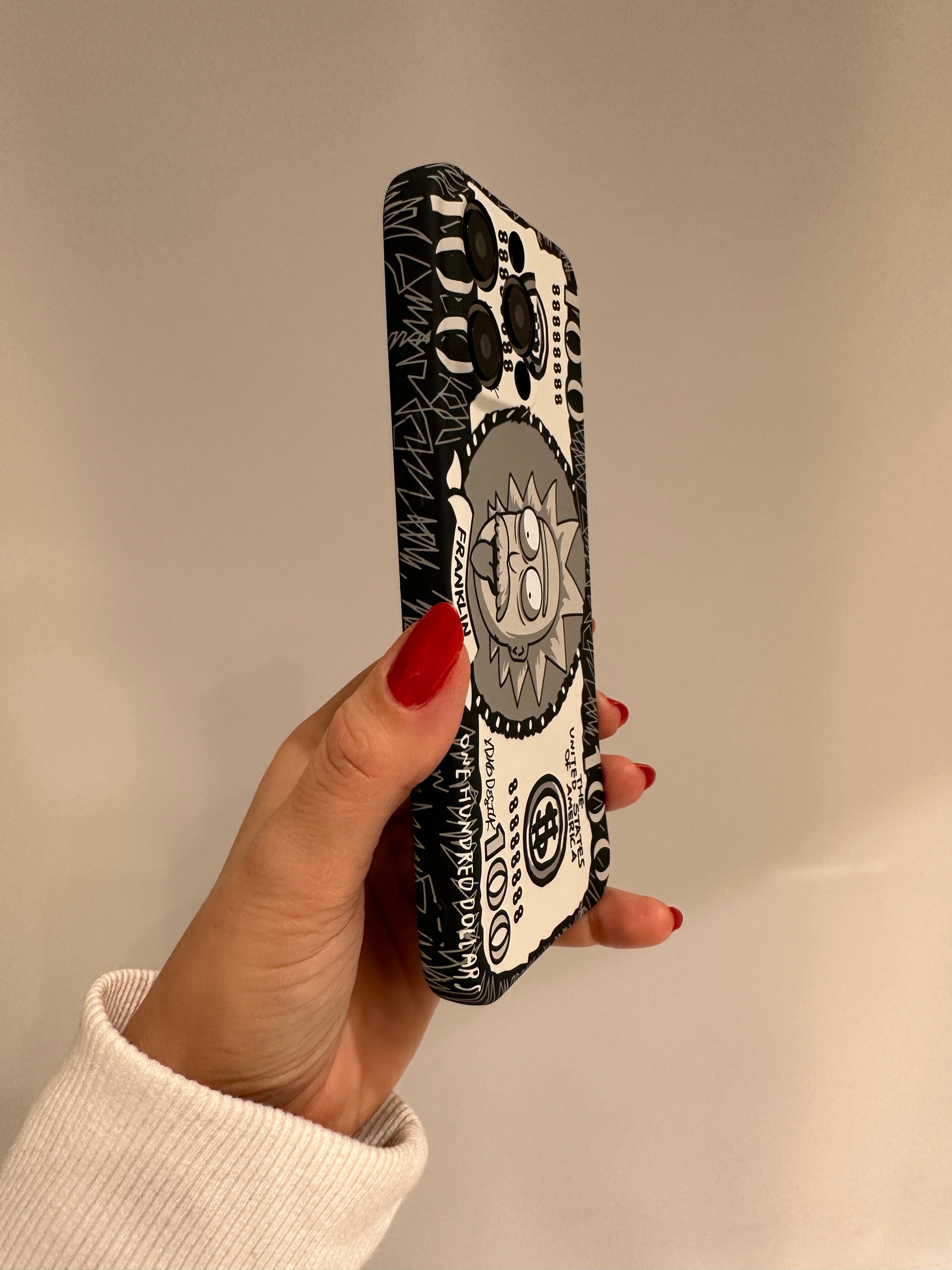 Gece Parlayan Fosforlu Dolar Desenli Kılıf