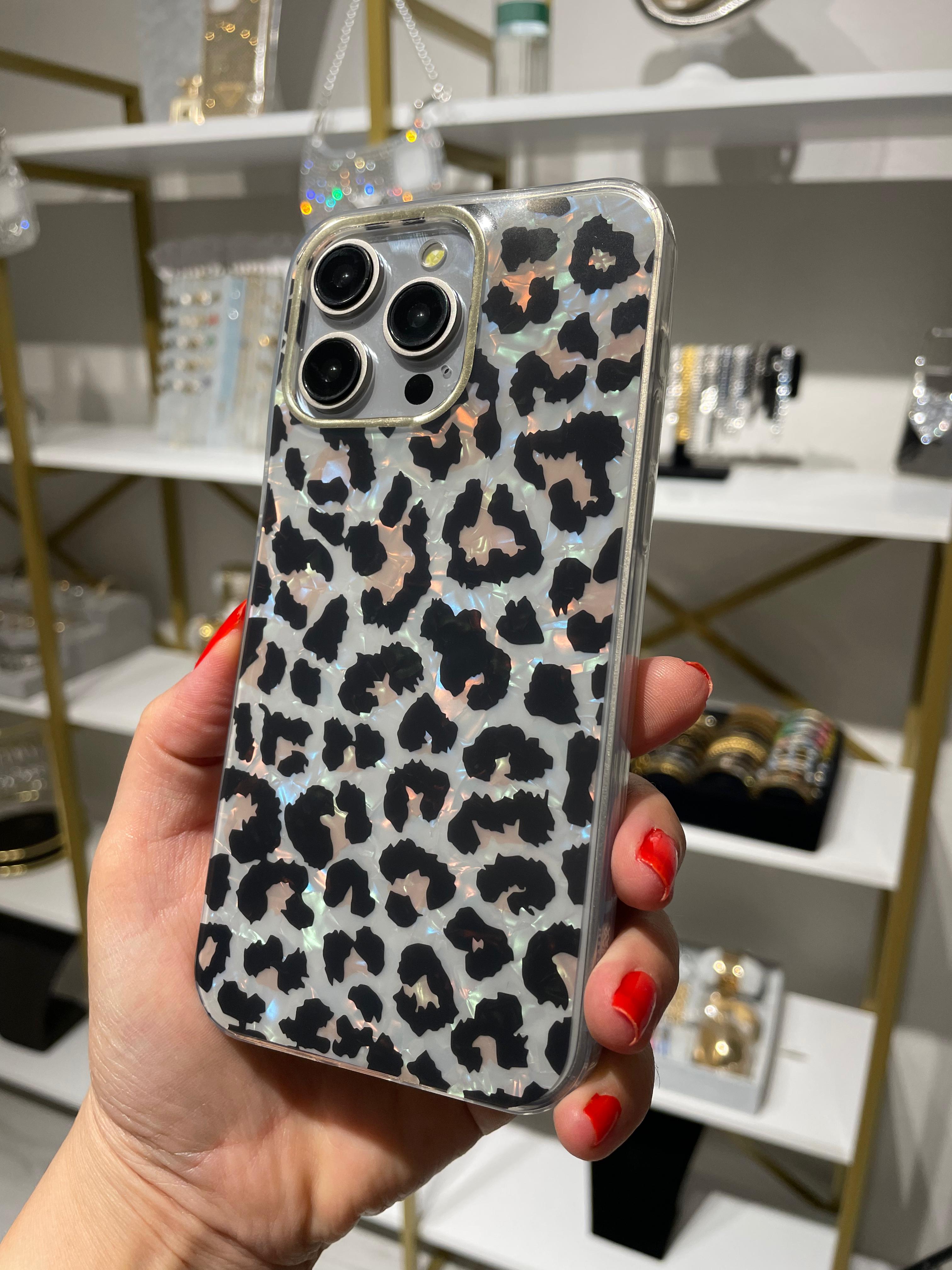 Sedefli Siyah Leopar Kılıf