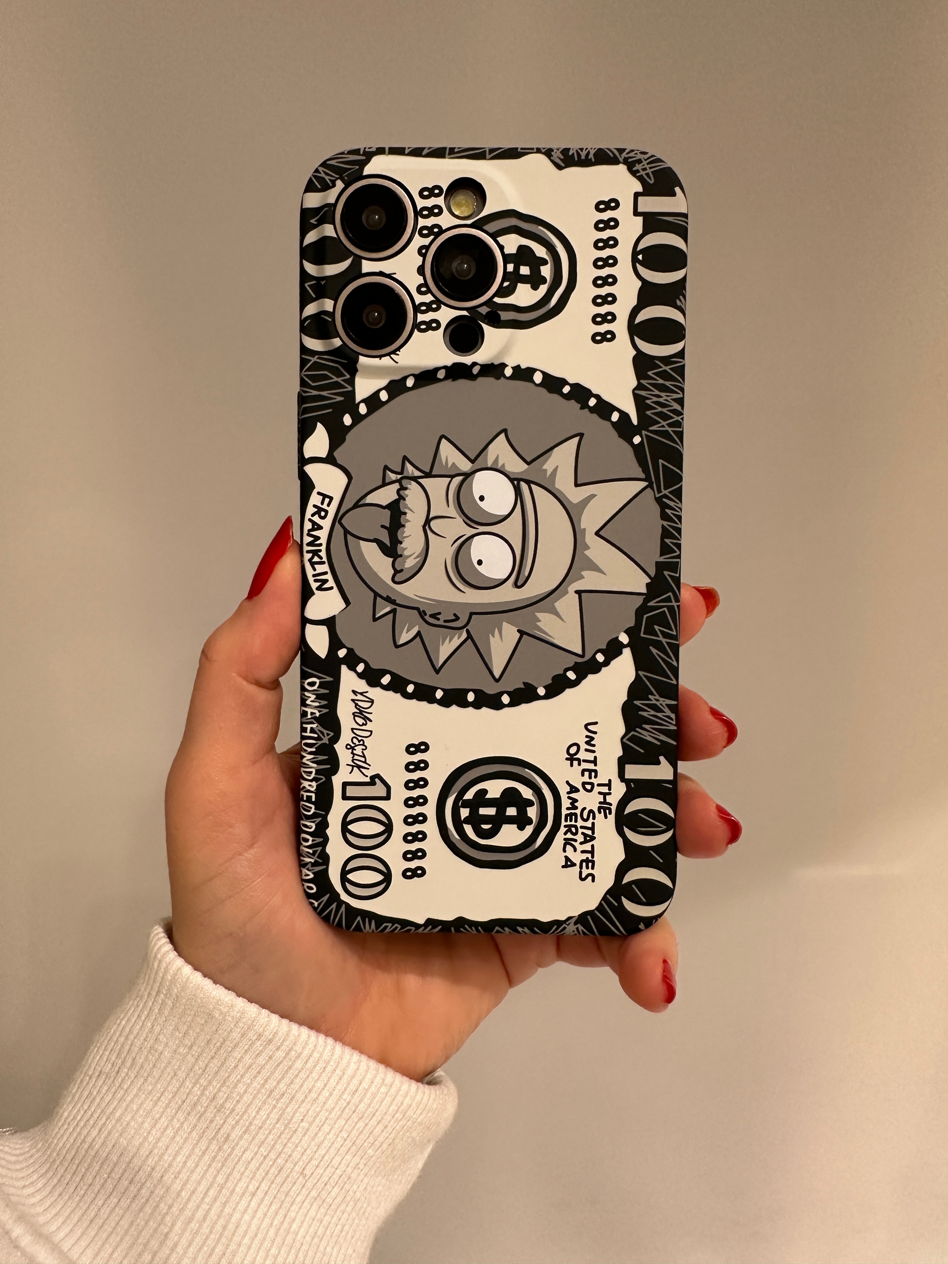 Gece Parlayan Fosforlu Dolar Desenli Kılıf